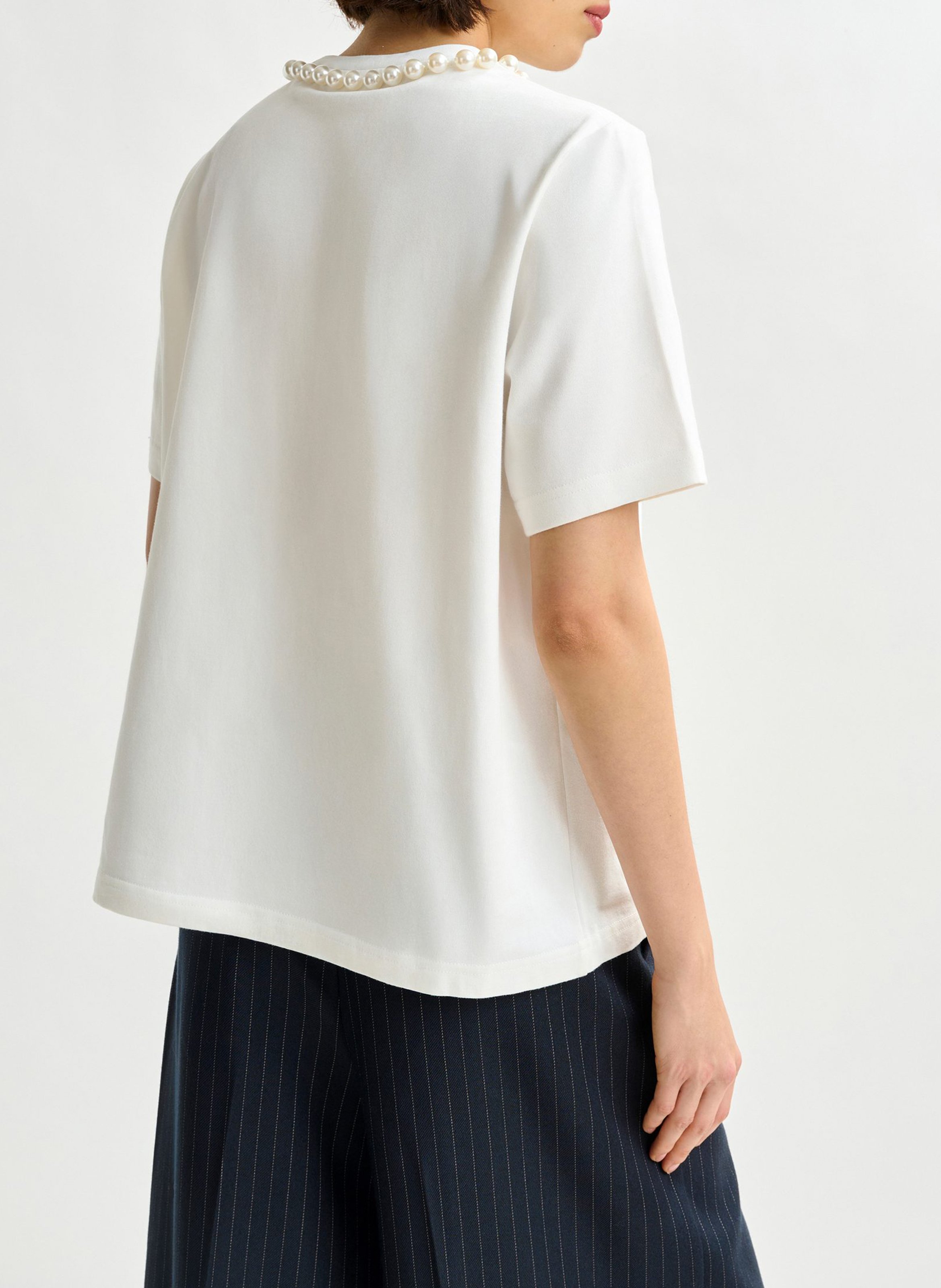 Tee-shirt col rond en coton isos ESSENTIEL ANTWERP Blanc