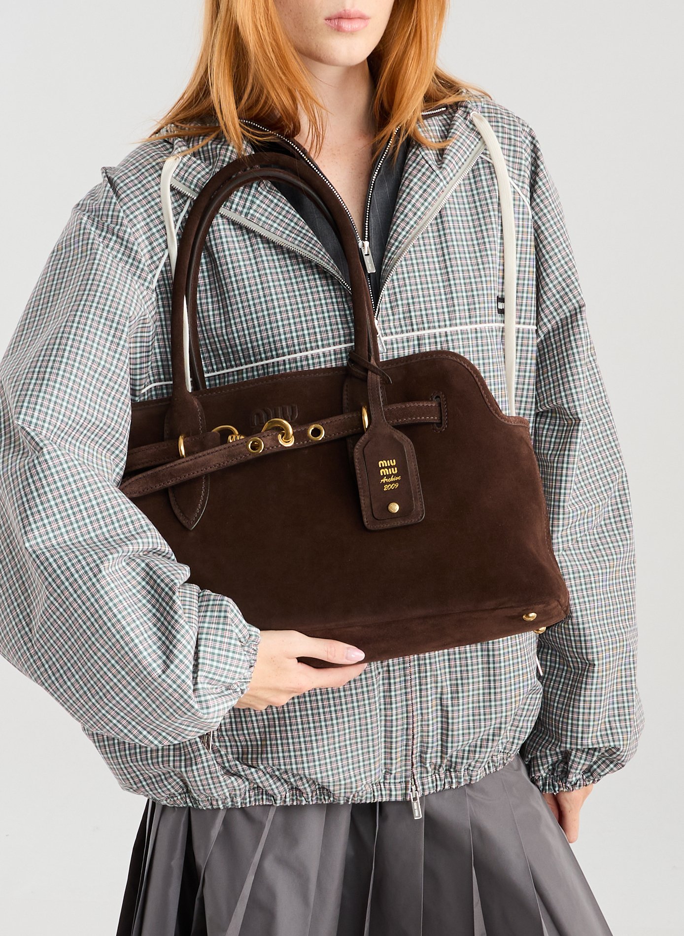 Sac cabas Aventure en cuir suédé MIU MIU Multicolore