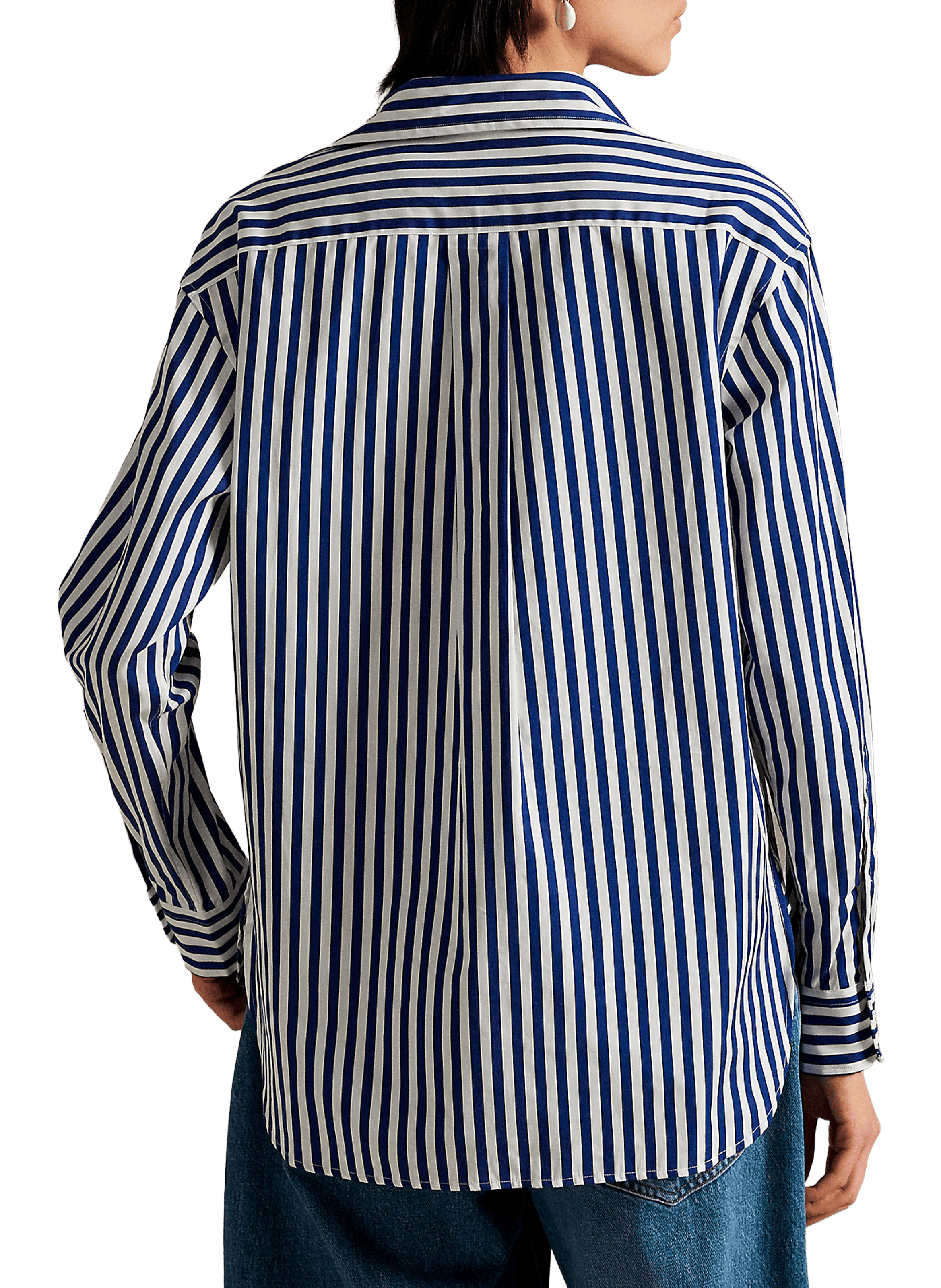 Chemise rayée en coton POLO RALPH LAUREN Bleu