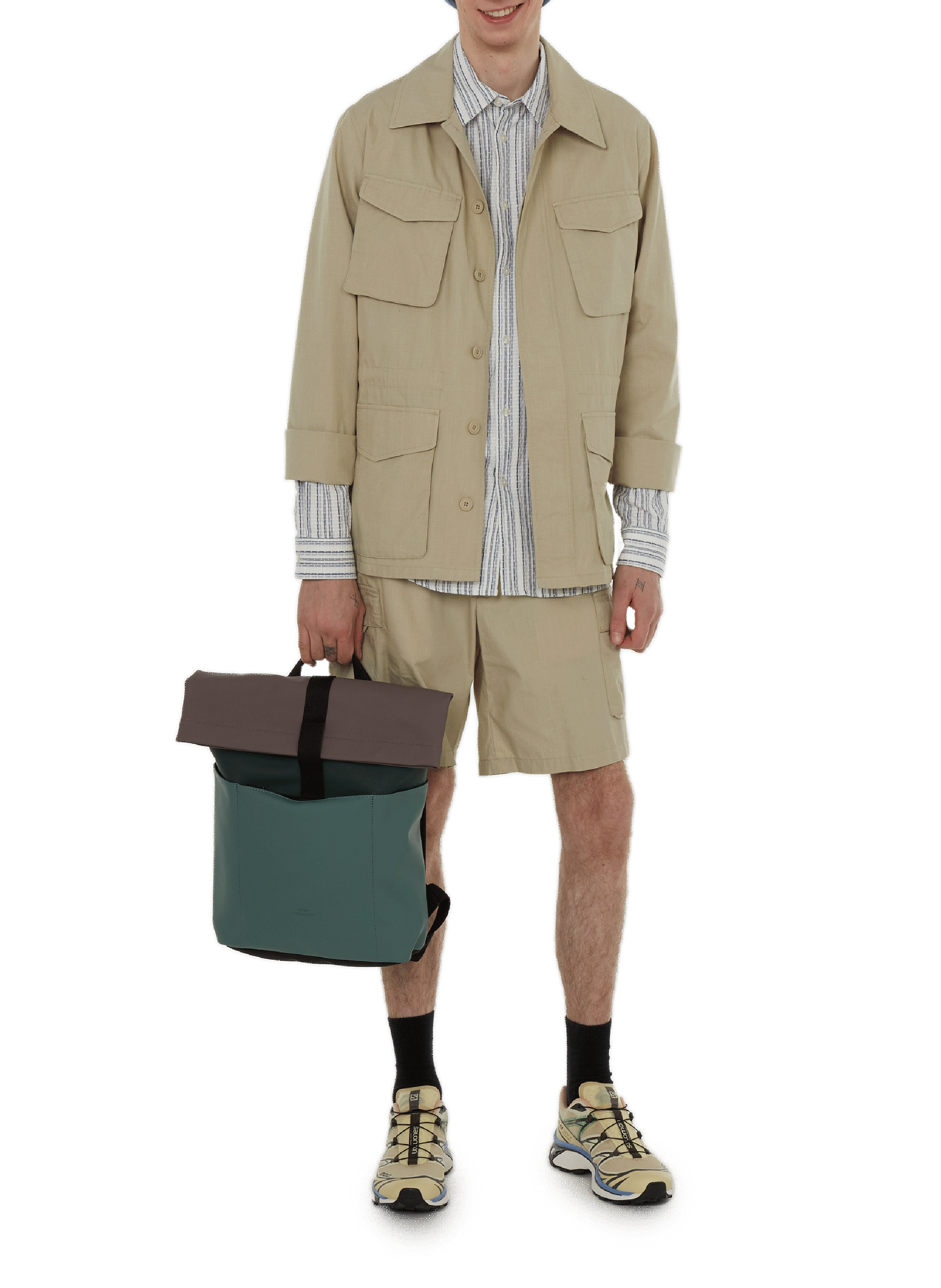 Cotton cargo shorts  SAMSOE SAMSOE Beige