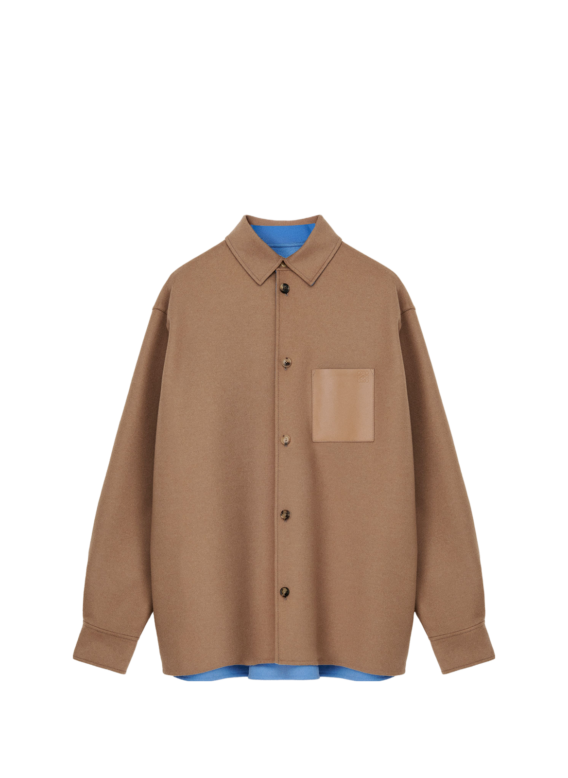 LOEWE Virgin wool and cashmere overshirt Beige