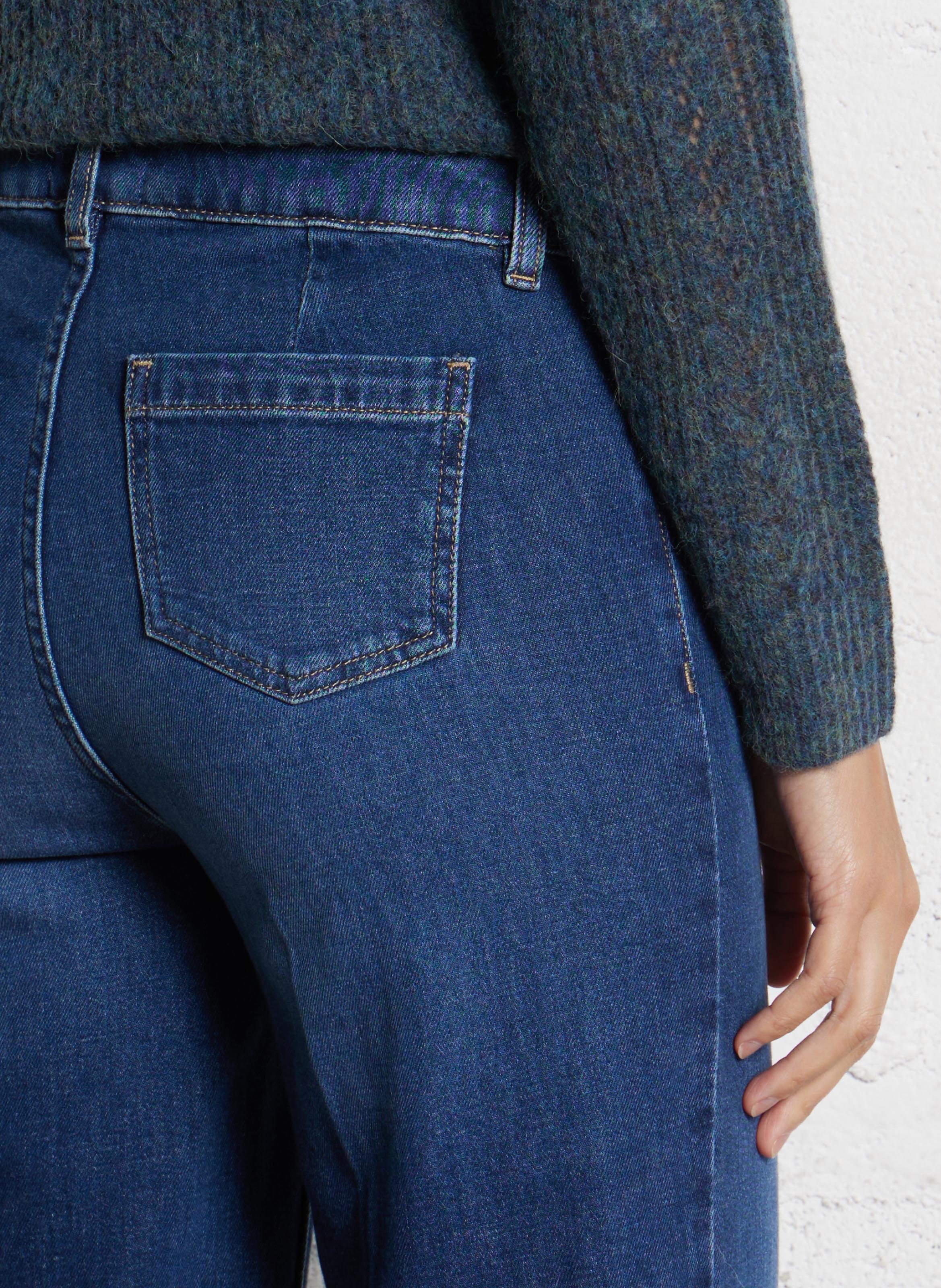 Jean large en coton mélangé anais MAISON 123 Bleu