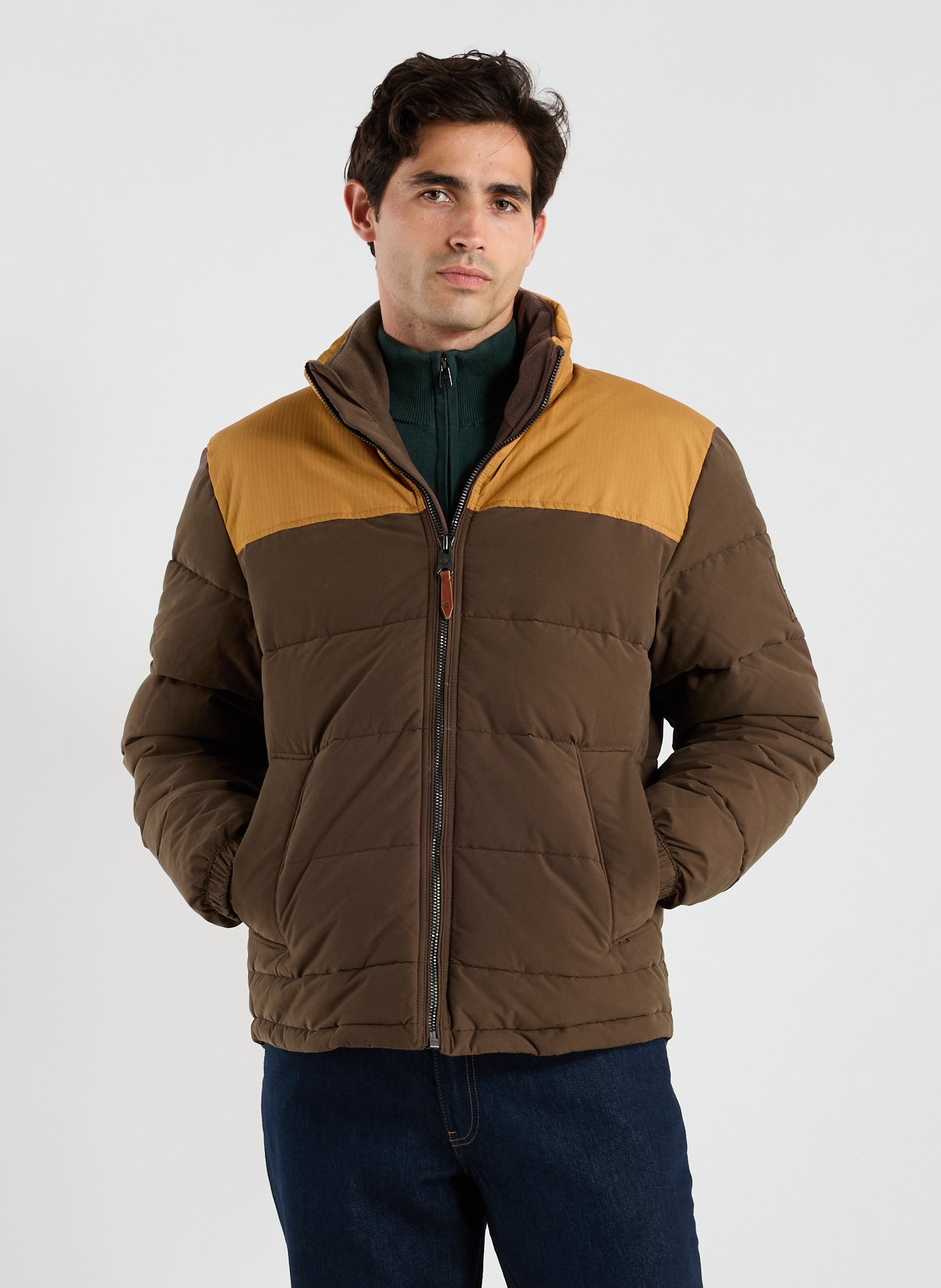 TIMBERLAND Two-tone quilted puffer jacket Multicolour