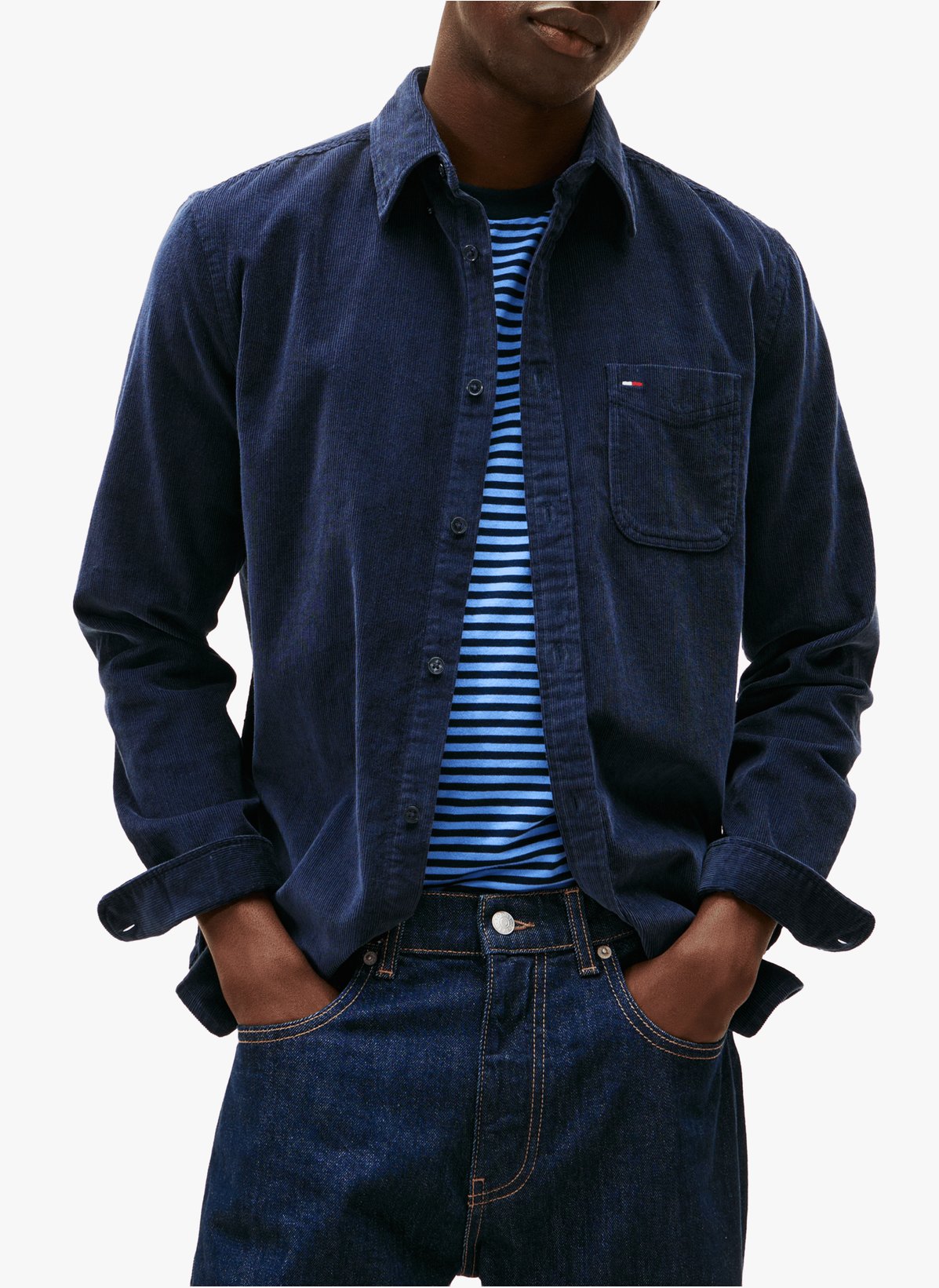 Chemise manches longues en velours