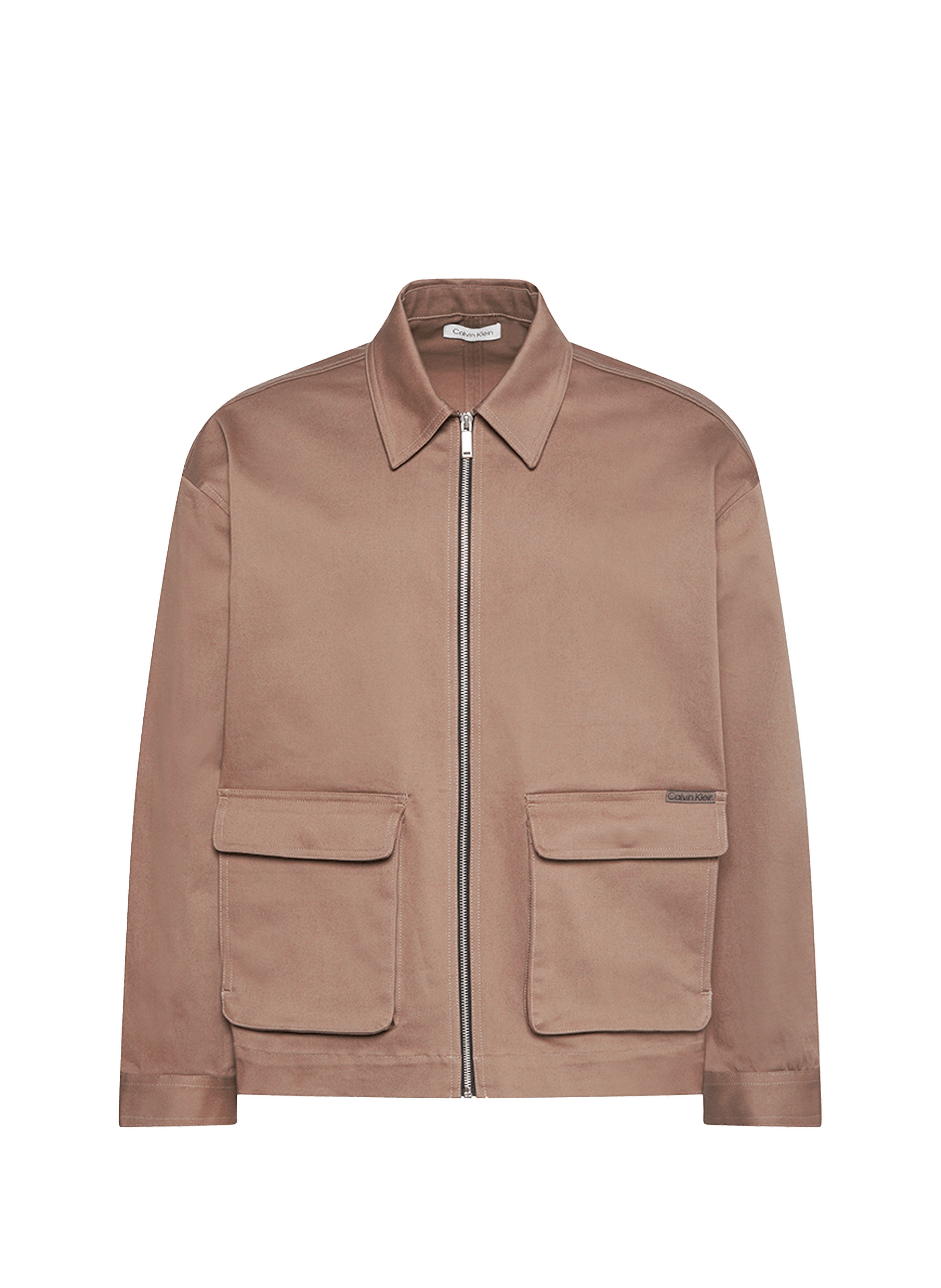 Cotton blend Jacket CALVIN KLEIN Brown