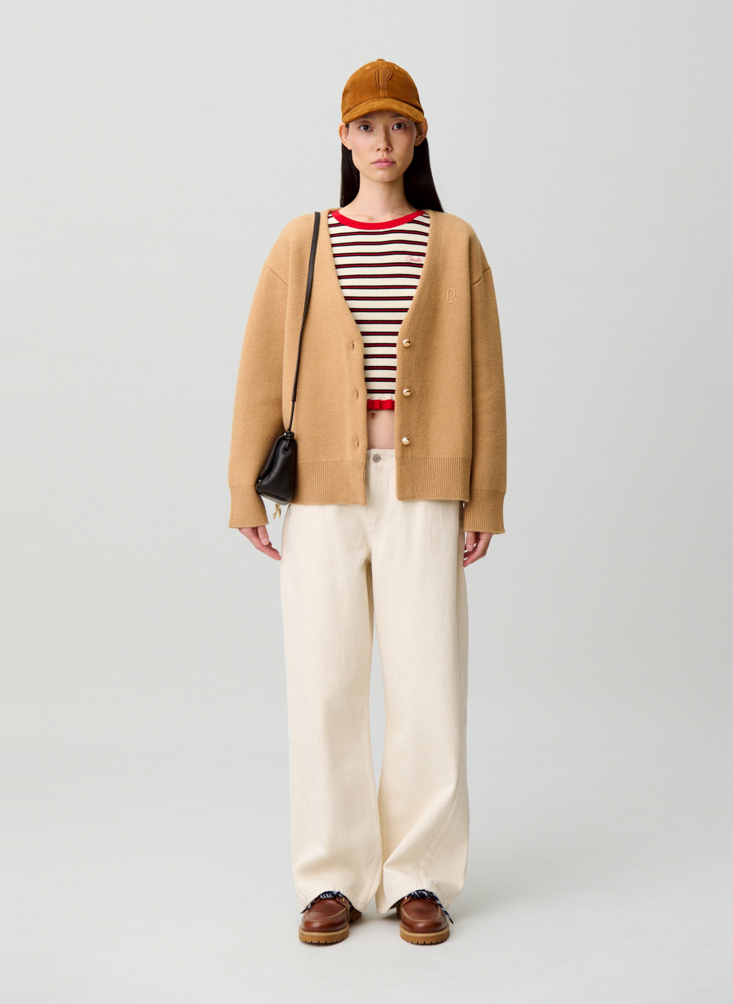 Jean large en coton CLAUDIE PIERLOT Beige