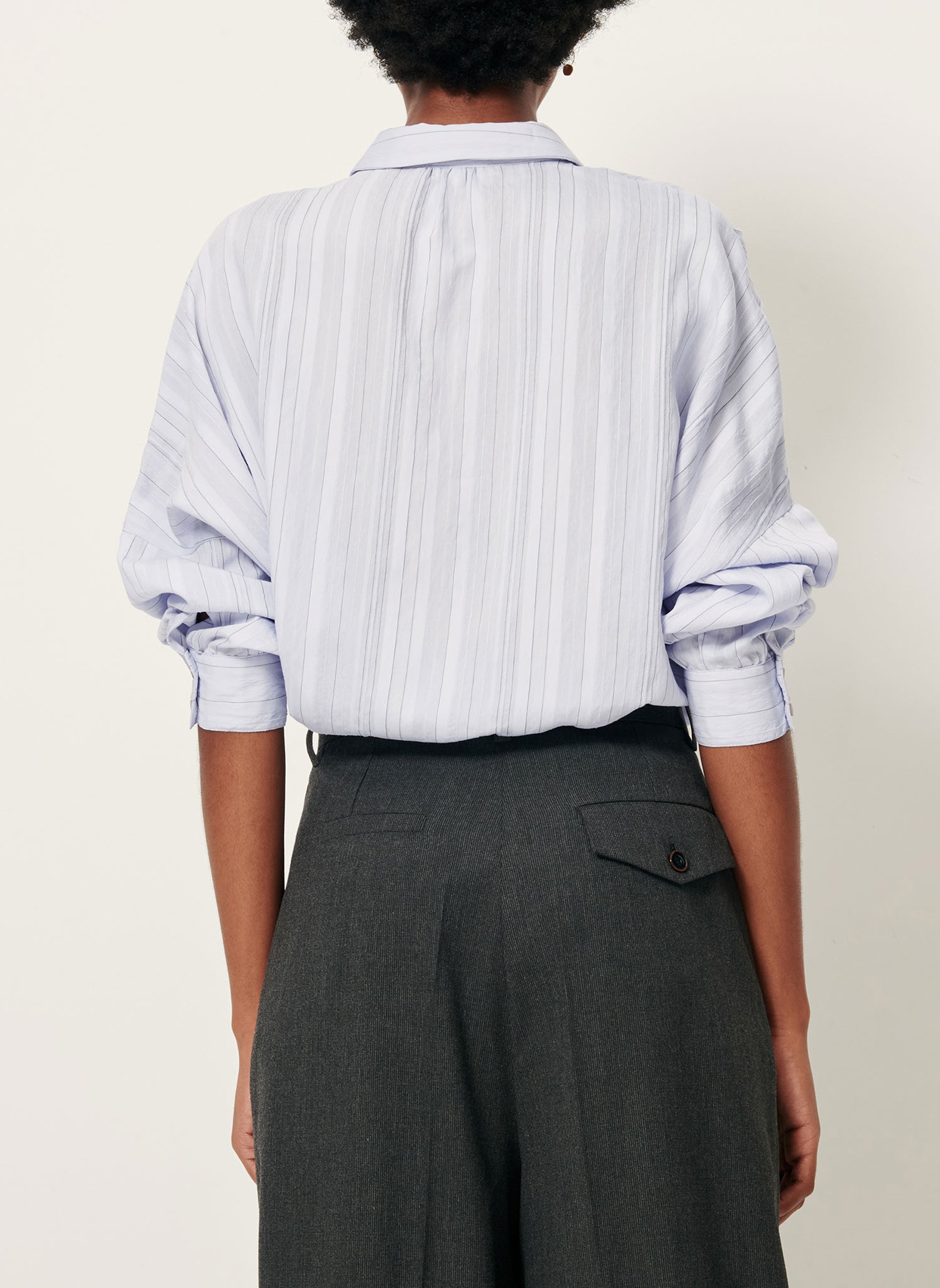 Chemise oversize rayée botan SESSUN Bleu