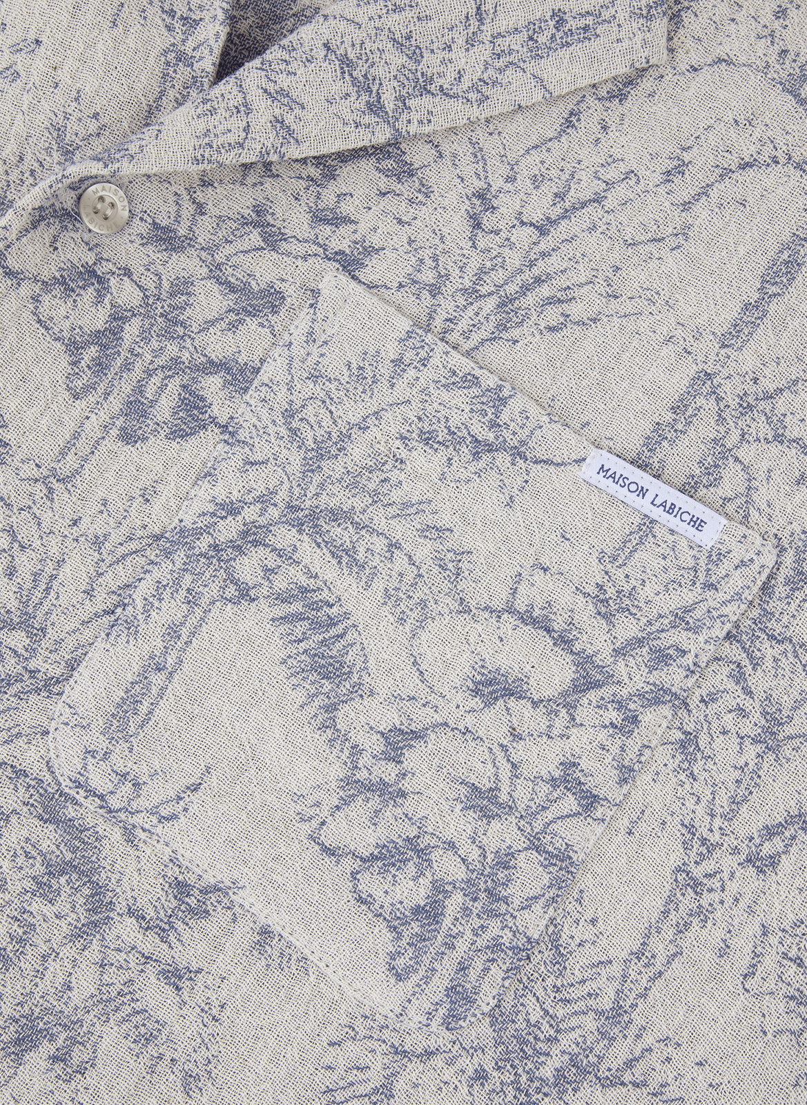 Chemise Germain en éponge de coton mélangé MAISON LABICHE Blue