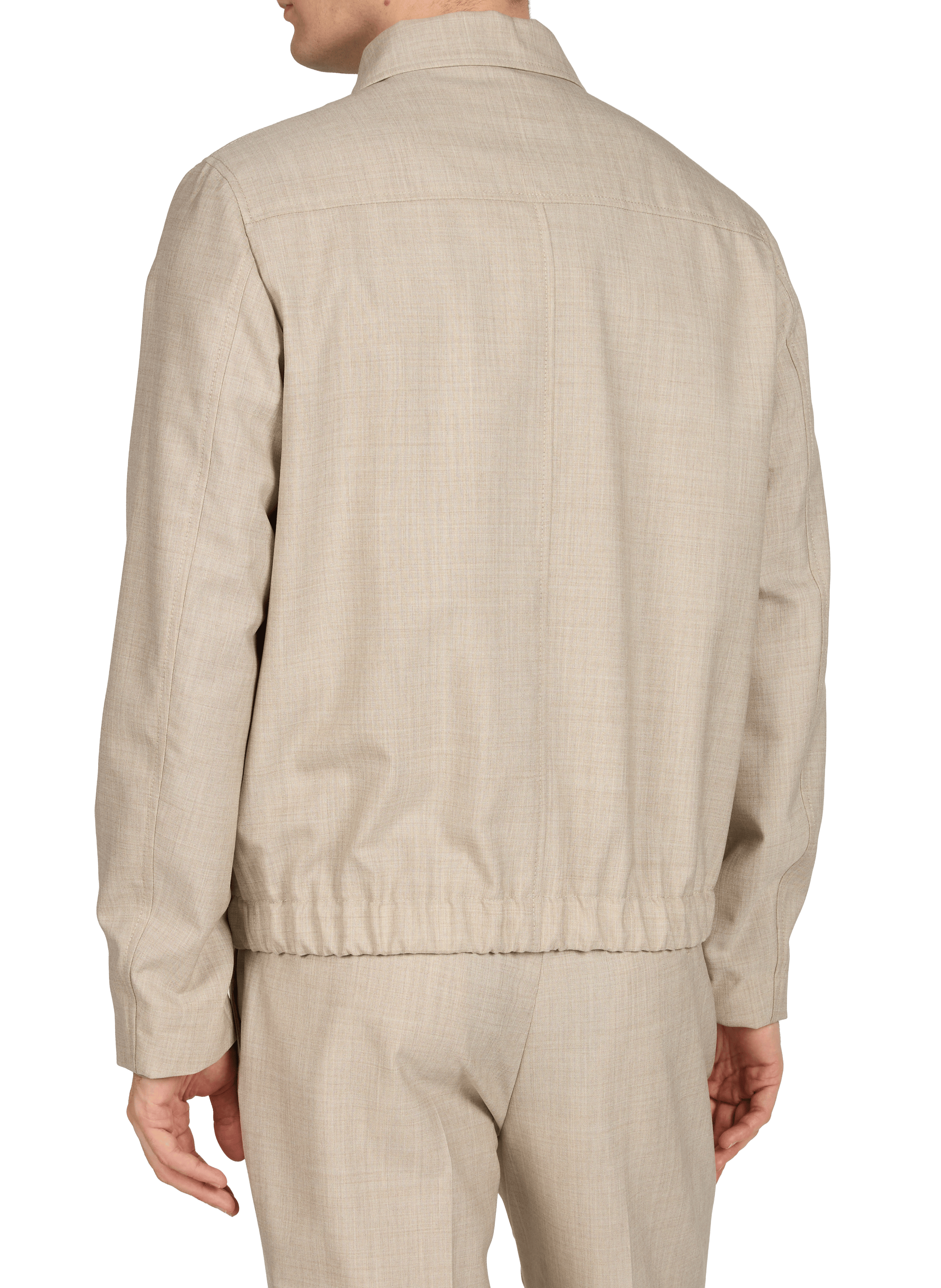 Lightweight jacket in virgin wool canvas SLOWEAR Beige