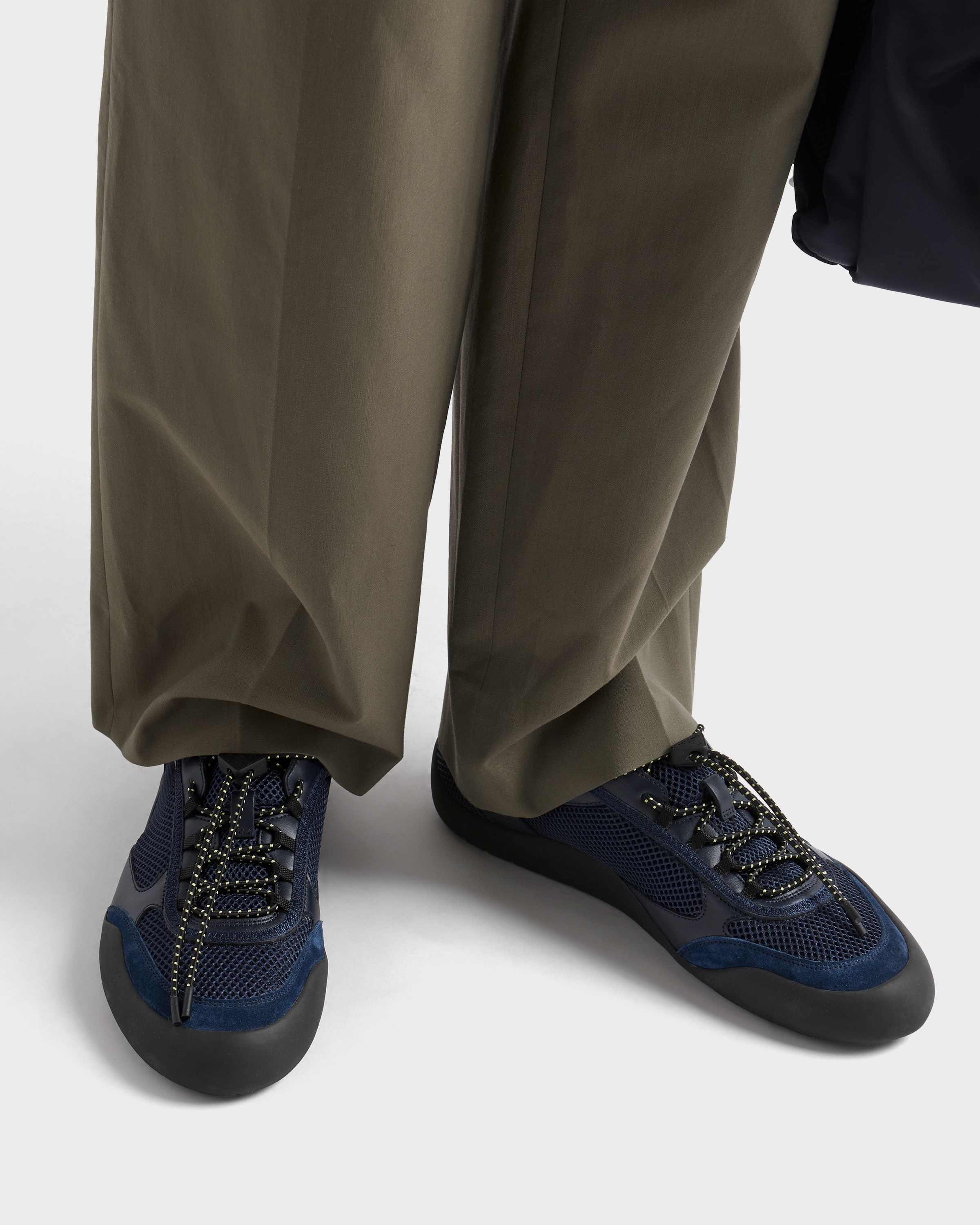 Baskets speedrock en cuir et mesh PRADA Bleu