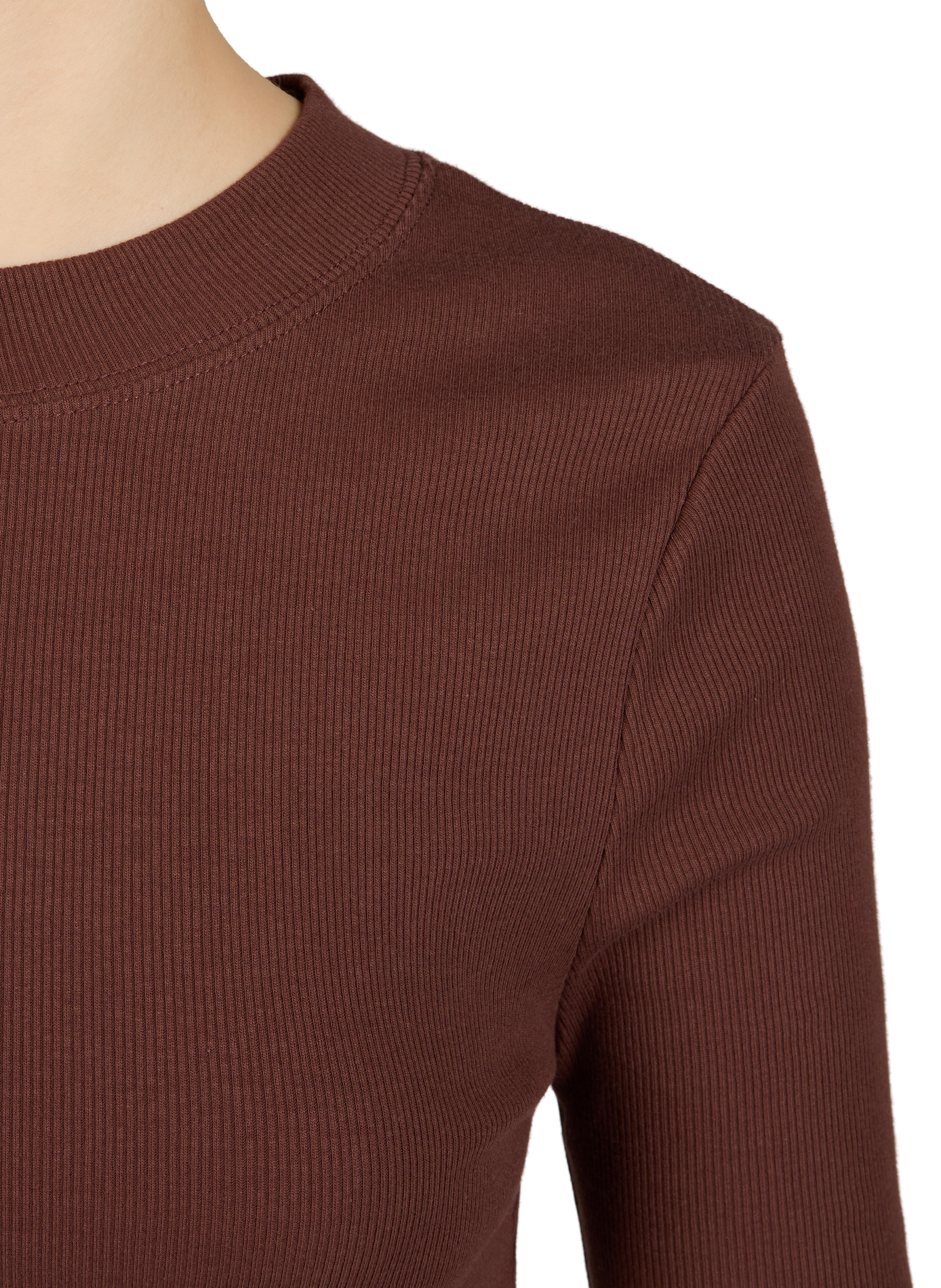 Top in cotton TOPSHOP Brown
