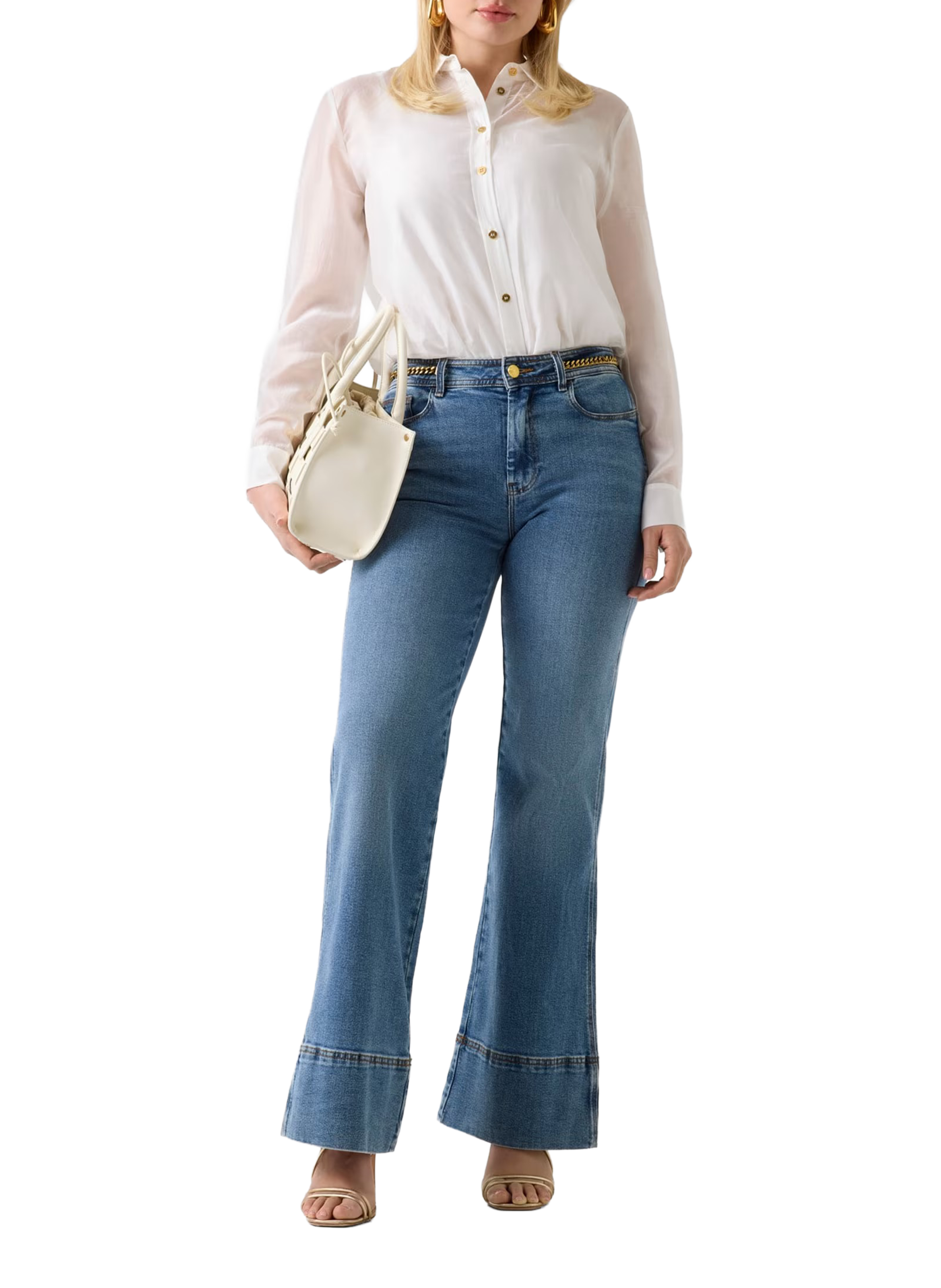 Rechte blouse Marciano GUESS Wit