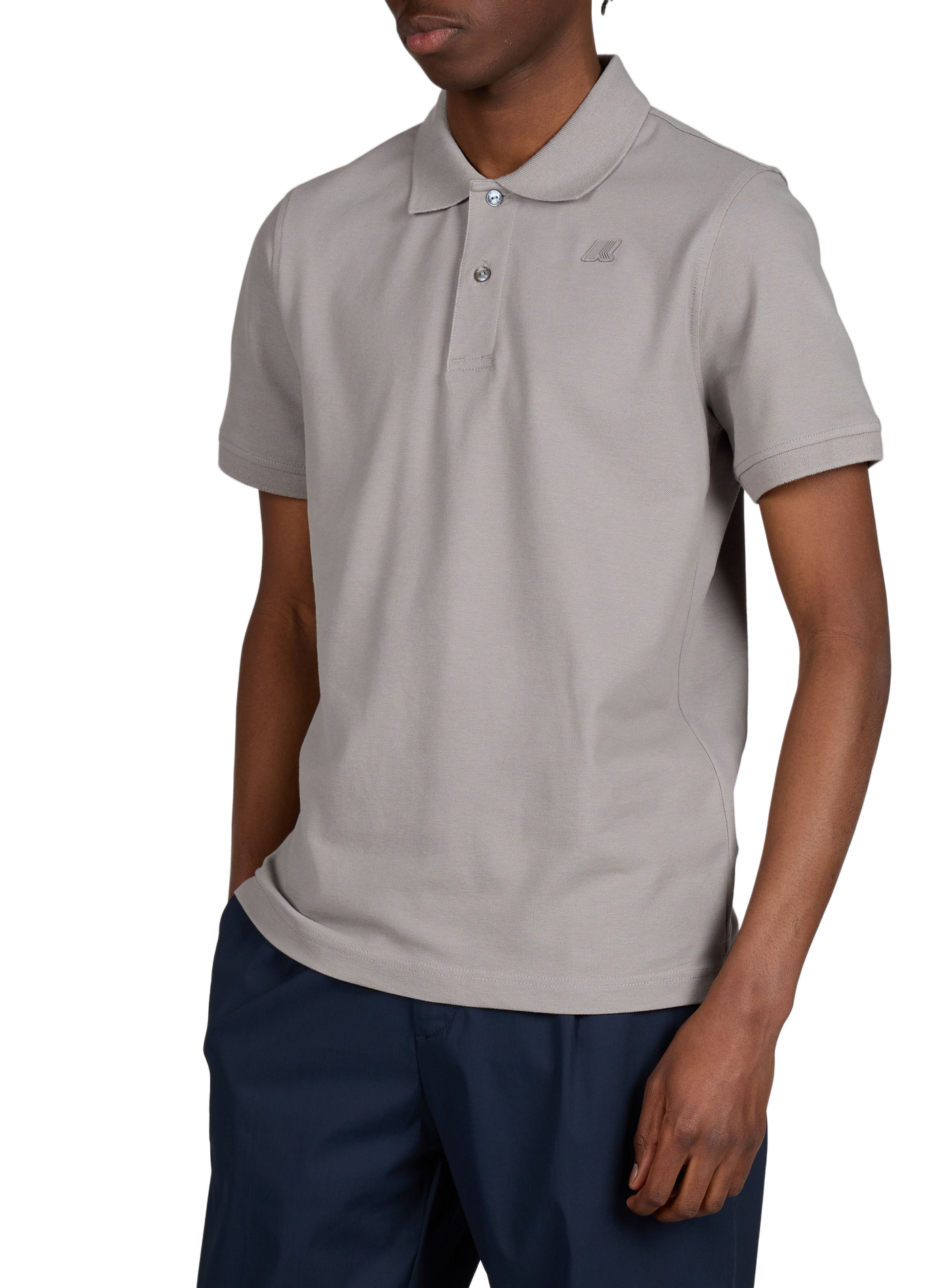 Polo manches courtes en coton mélangé K-WAY Gris