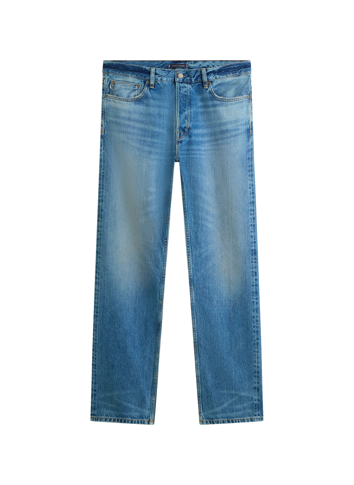 Jean droit Dover en coton TOMMY HILFIGER Bleu