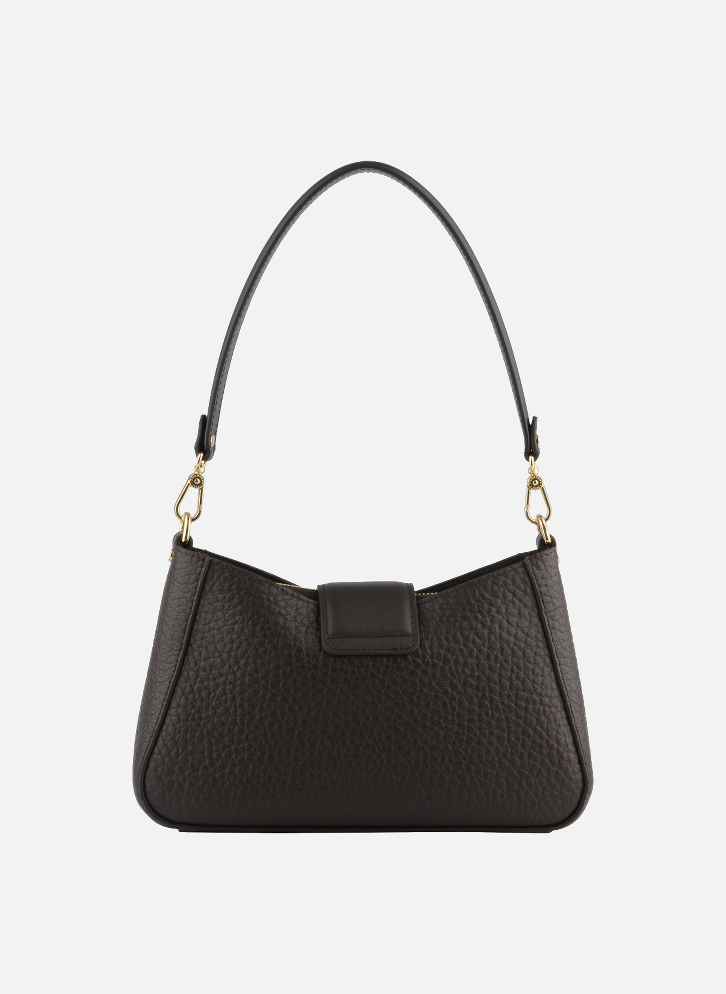 Fleuves | sac à main en cuir de vachette POURCHET Marron