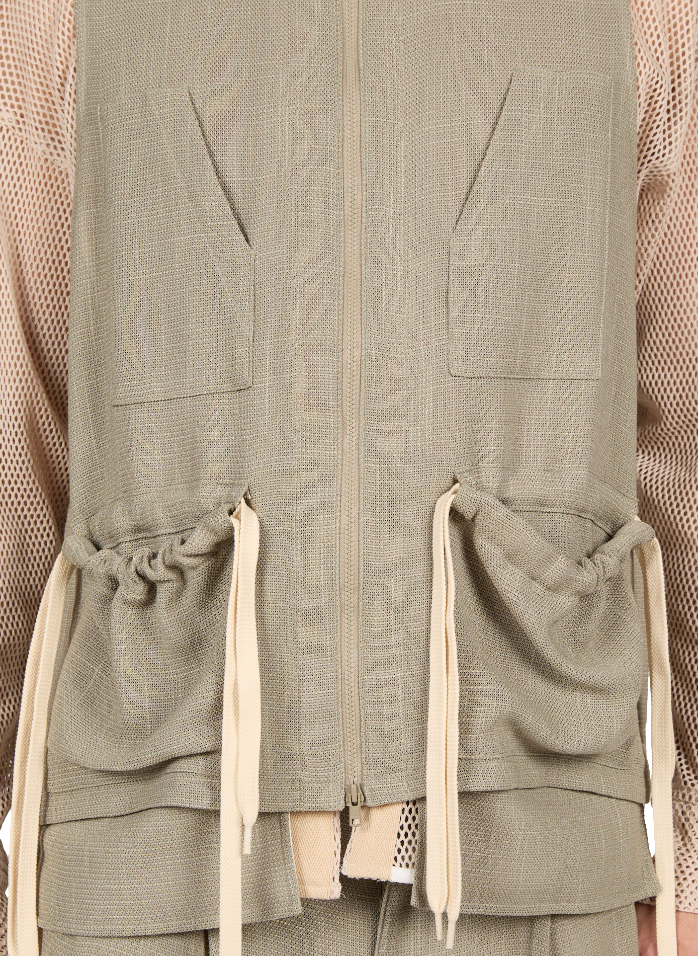 Oversized round neck jacket WANSIE Grey