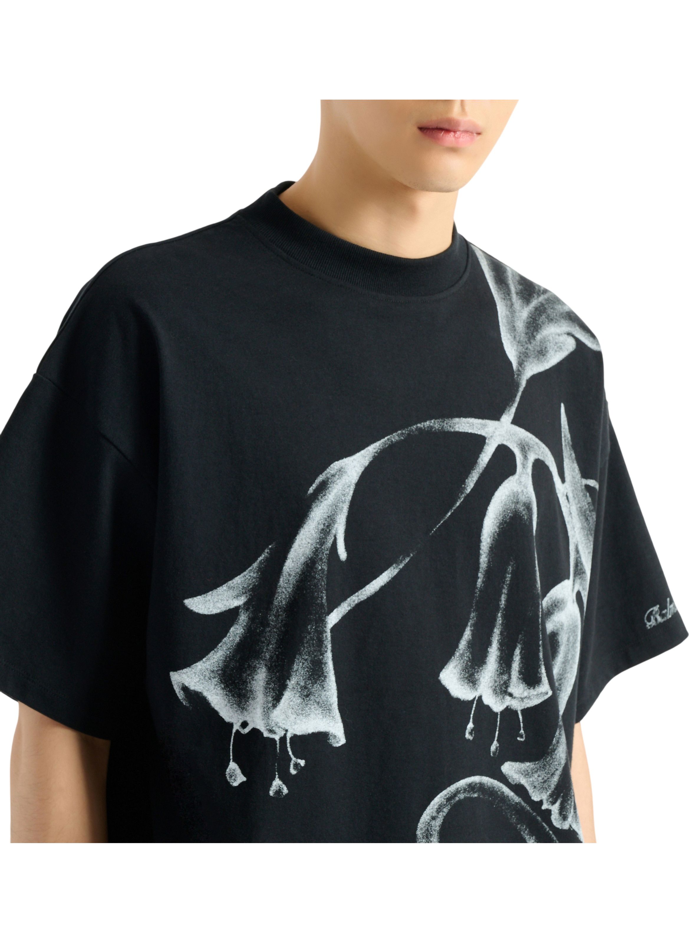T-shirt balmain flower imprimé BALMAIN Noir