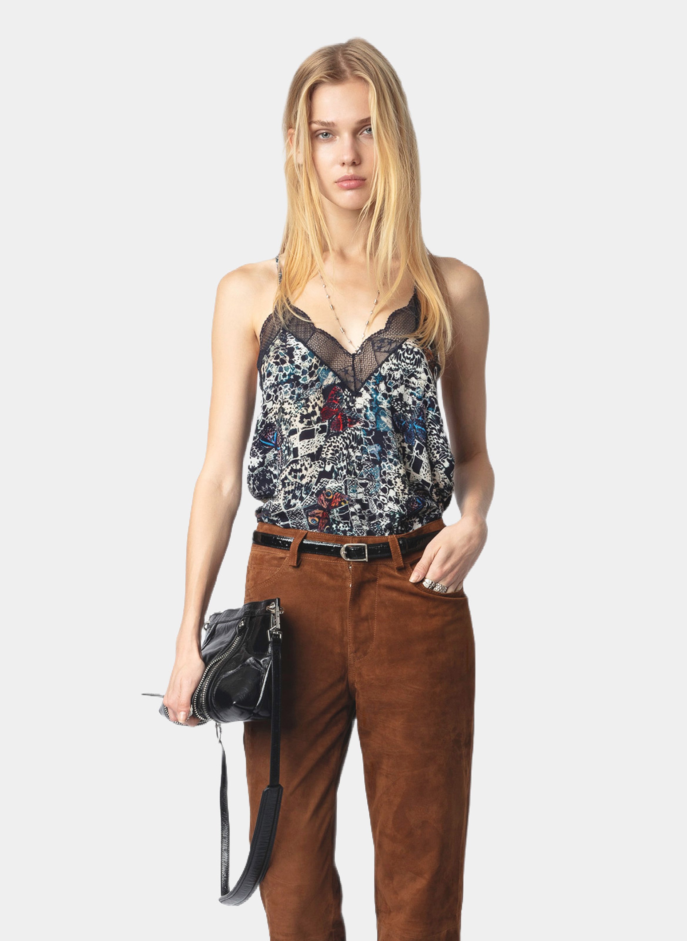 Caraco imprimé à dentelle christy ZADIG&VOLTAIRE Bleu
