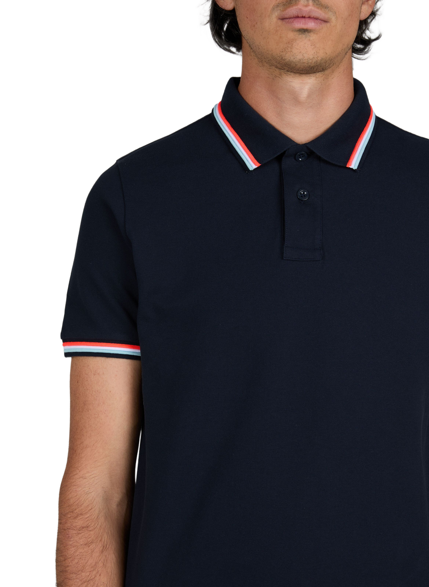 Cotton-blend polo shirt SUNDEK Blue
