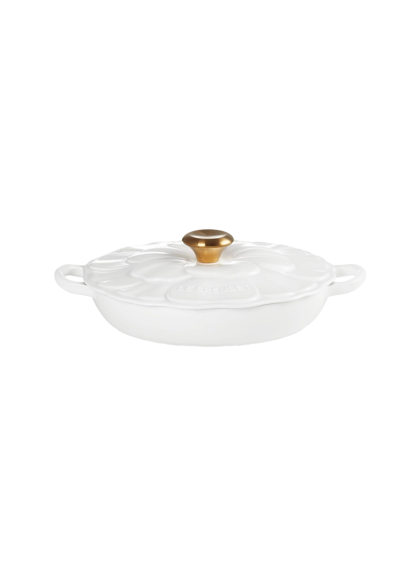 Emaille Gusseisen Blumenkochtopf LE CREUSET Weiss