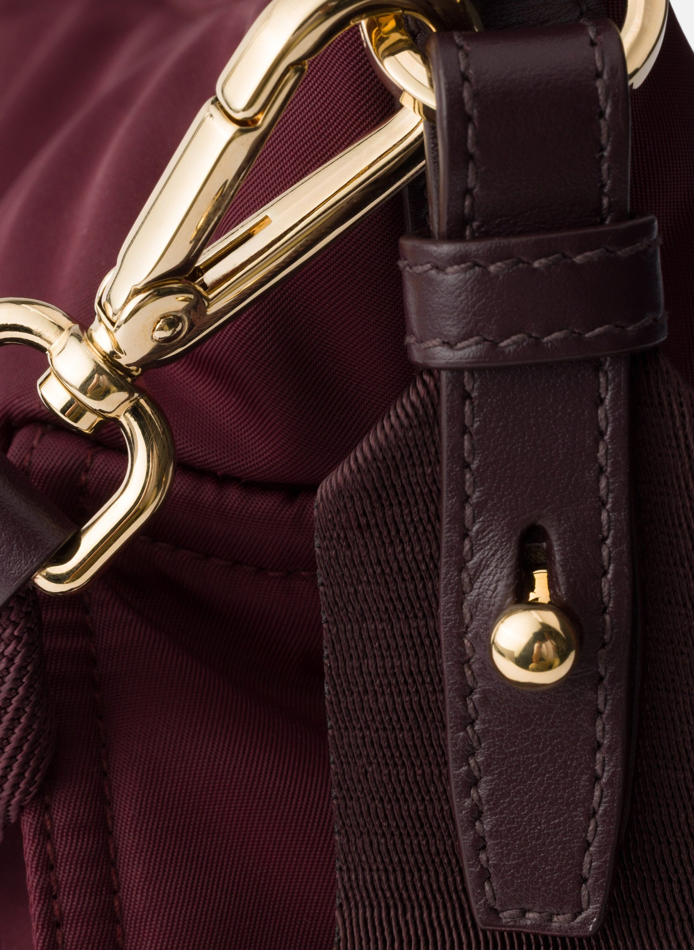 Grand sac prada explore en re-nylon et cuir PRADA Rouge