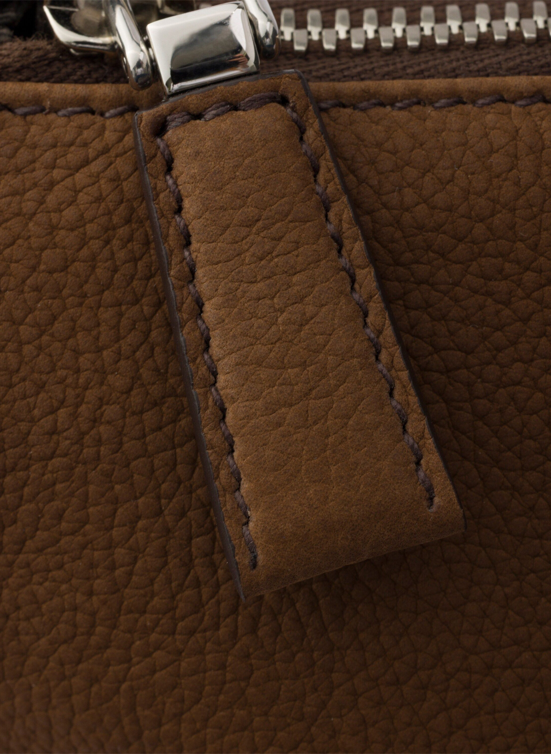Sac à bandoulière en cuir nubuck PRADA Marron