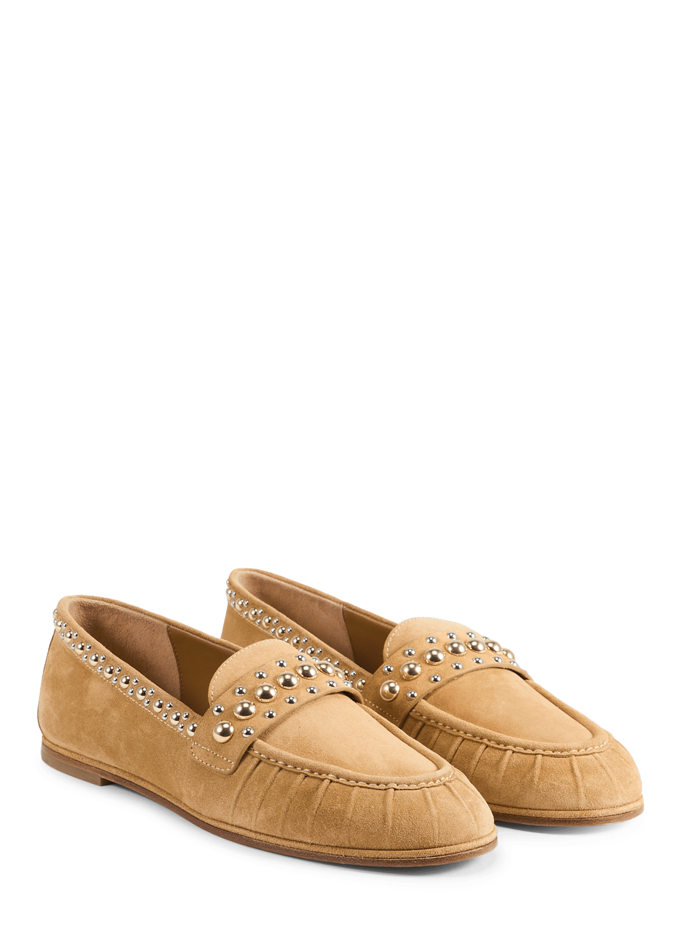 Suede leather moccasins STUART WEITZMAN Brown