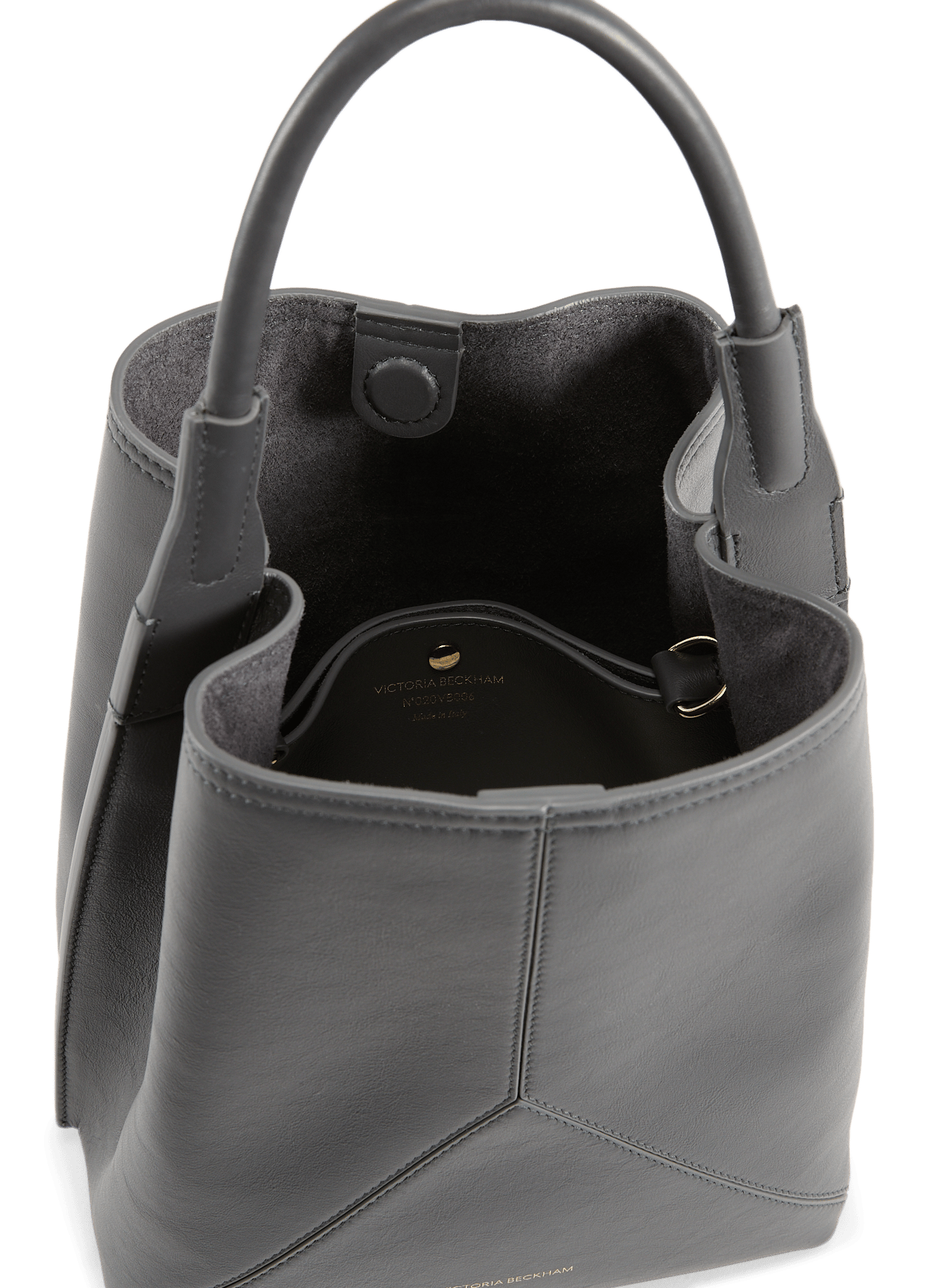 Leather bucket handbag VICTORIA BECKHAM Grey