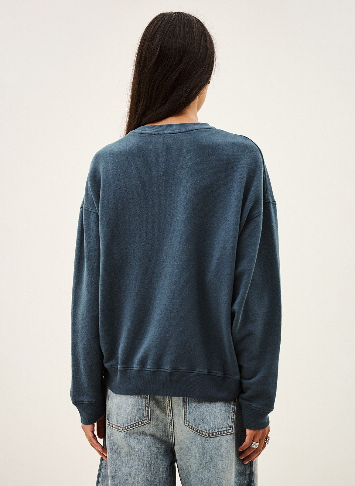 Trui met bedrukt logo van gemengd katoen Benjamin | Blauw BA&SH Dames