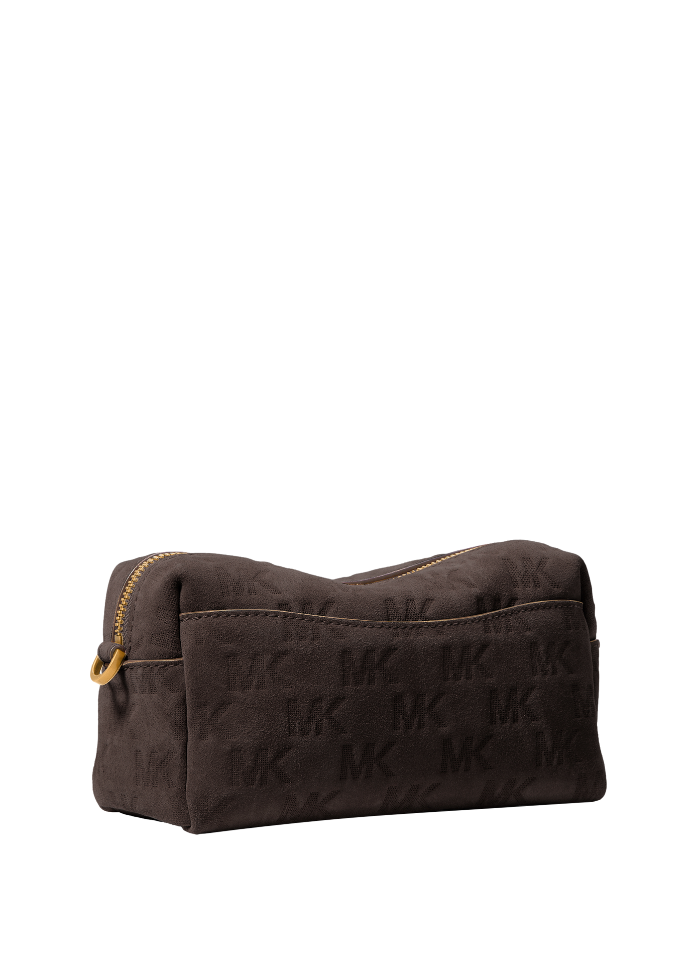 Petit sac à bandoulière Bryant à logo en relief en cuir suédé MICHAEL KORS Marron