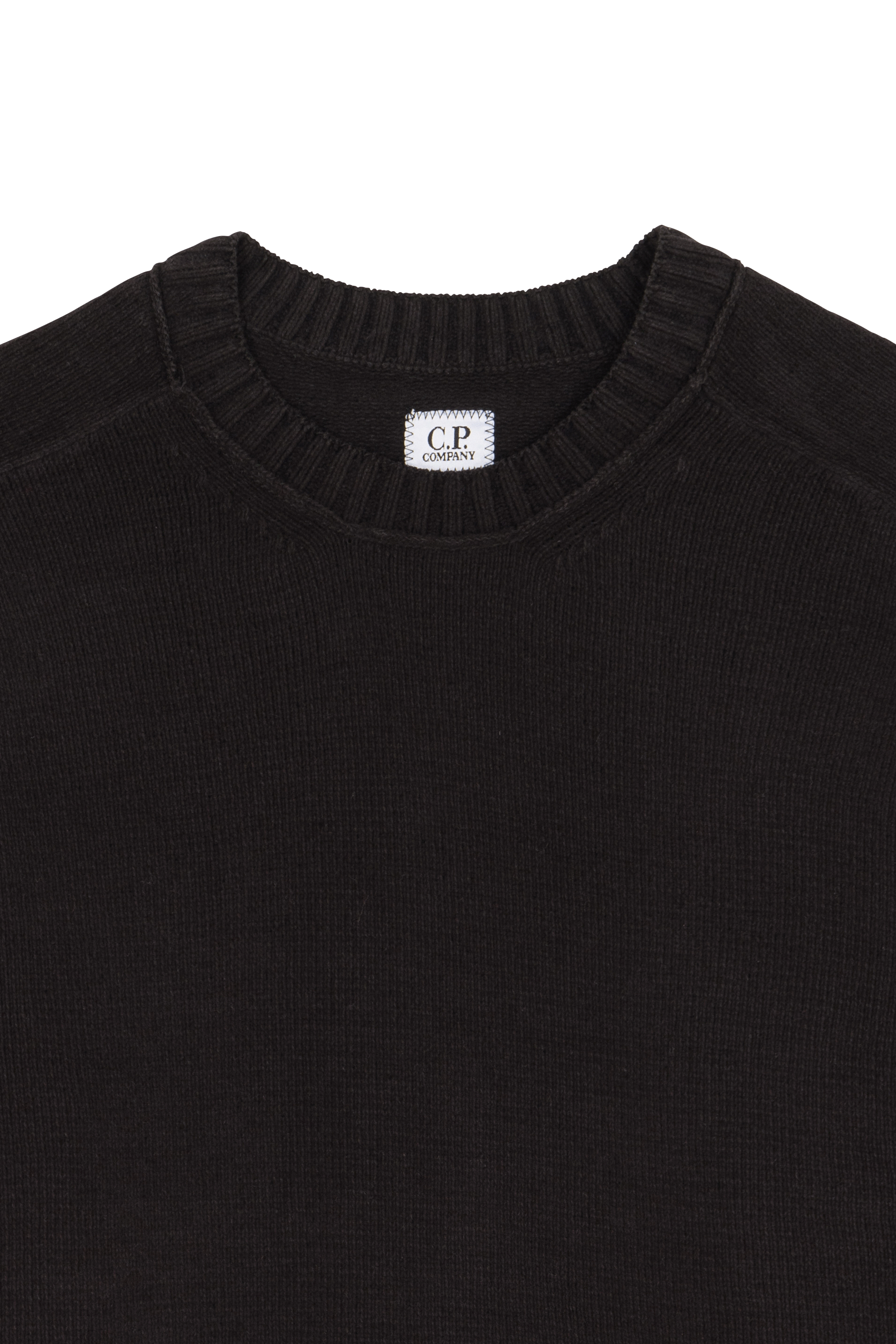 Pull cotton chenille crewneck lens sweater CP COMPANY Noir