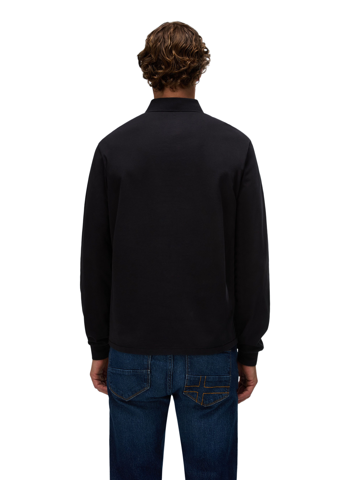 Polo droit manches longues uni NAPAPIJRI Noir