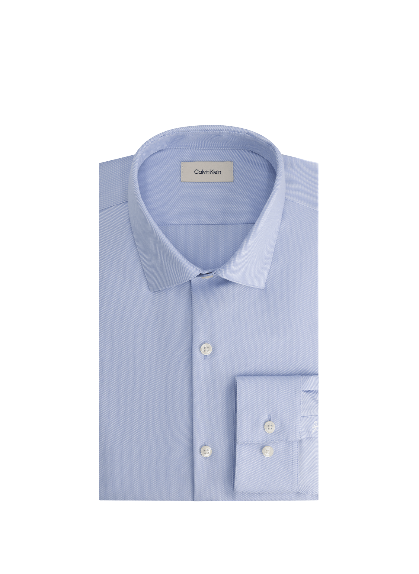 Schmale Baumwollhemd CALVIN KLEIN Blau