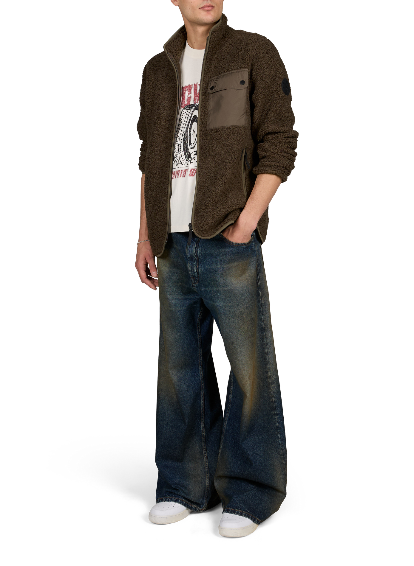 Fleecejacke mit Reißverschluss und Stehkragen DIDRIKSONS Braun