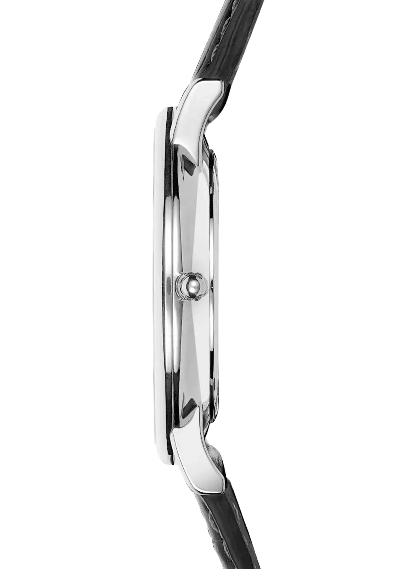Klassische Quarzuhr aus Leder HERBELIN Silber