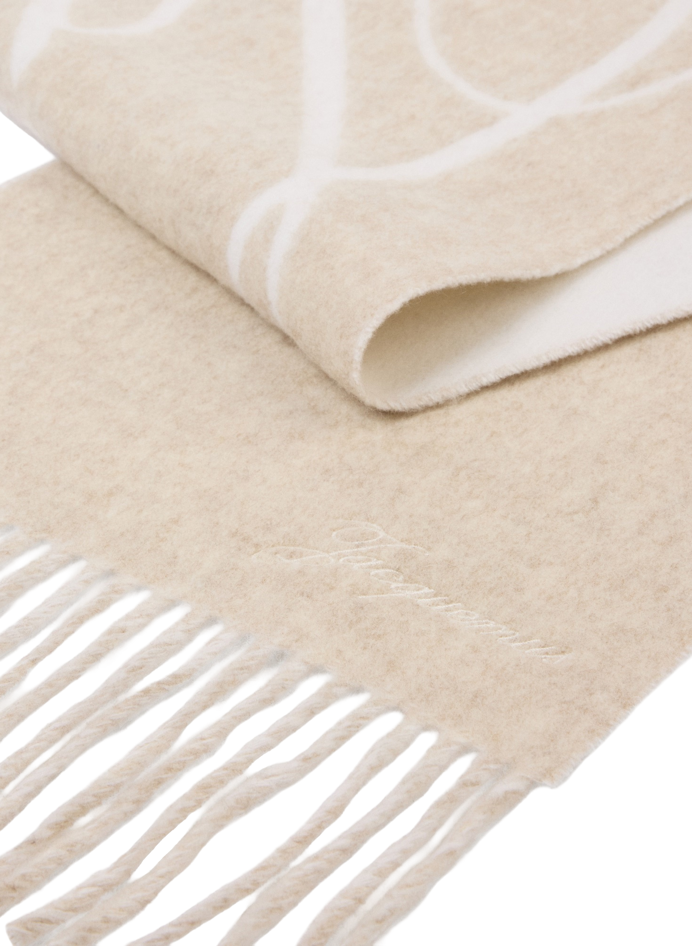 L'écharpe Atelier en laine JACQUEMUS Beige