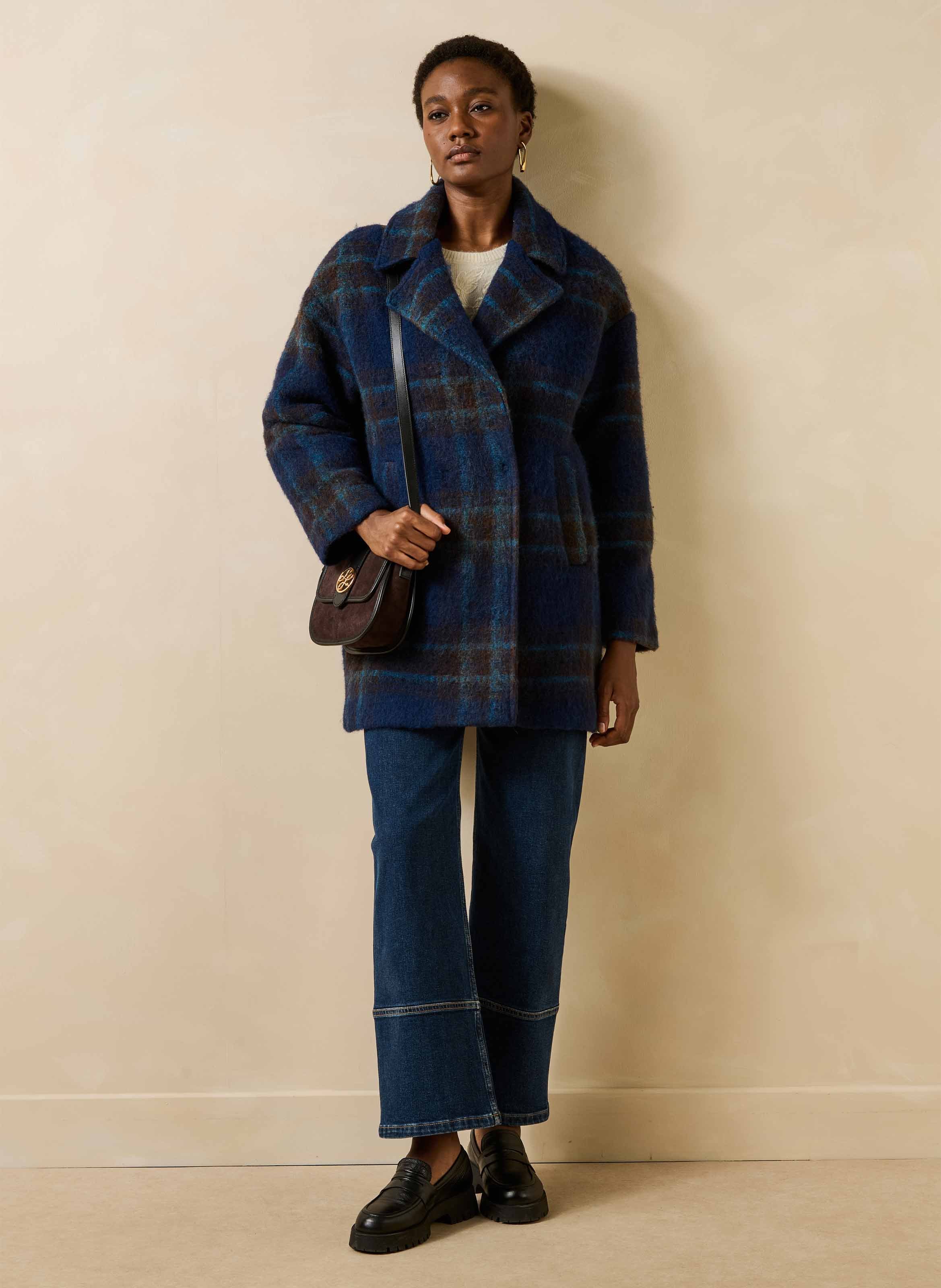 Oversized jas van gemengde wol LA FEE MARABOUTEE Blauw