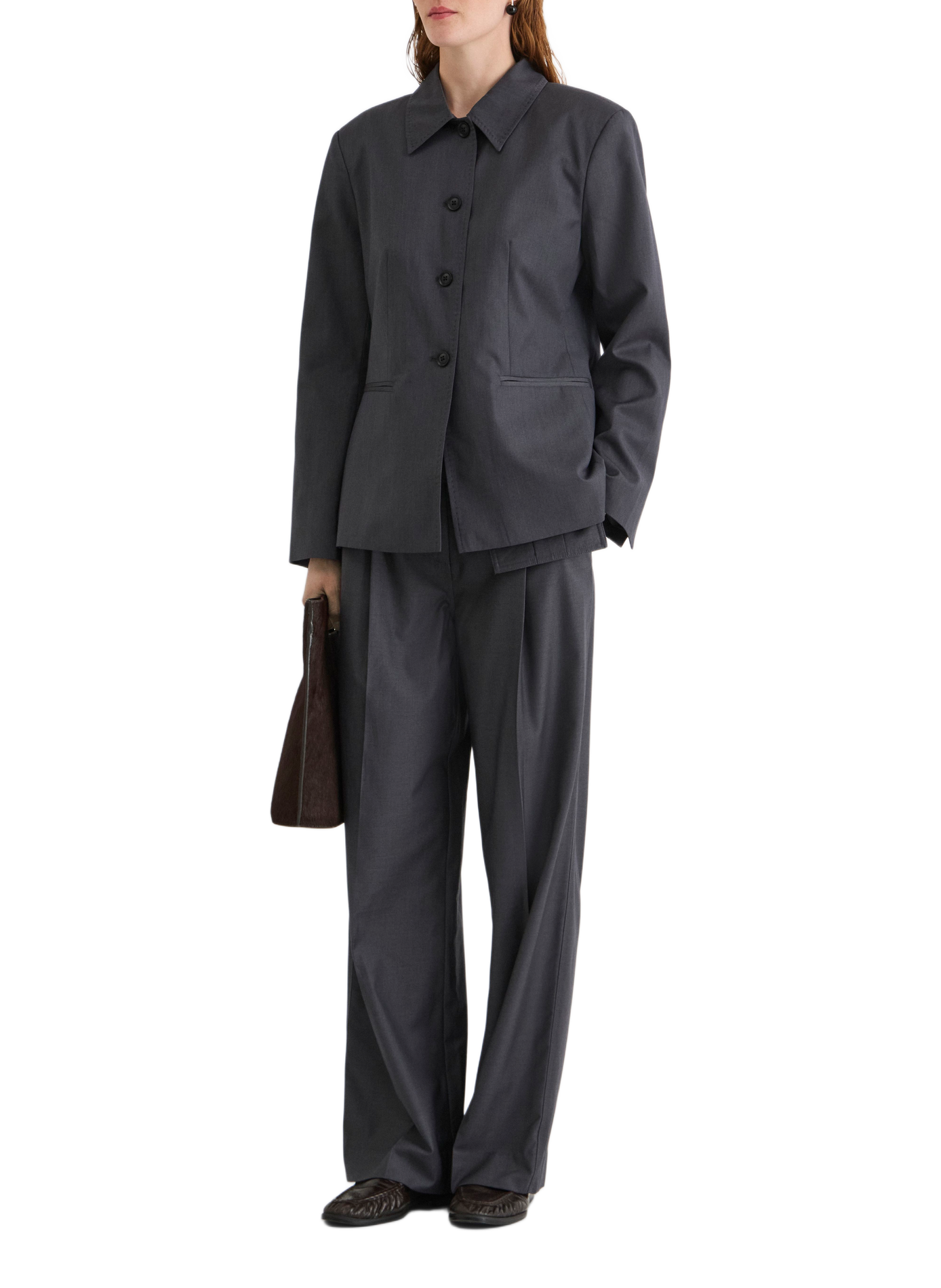 Blazer cintré uni ROUGE EDIT Gris