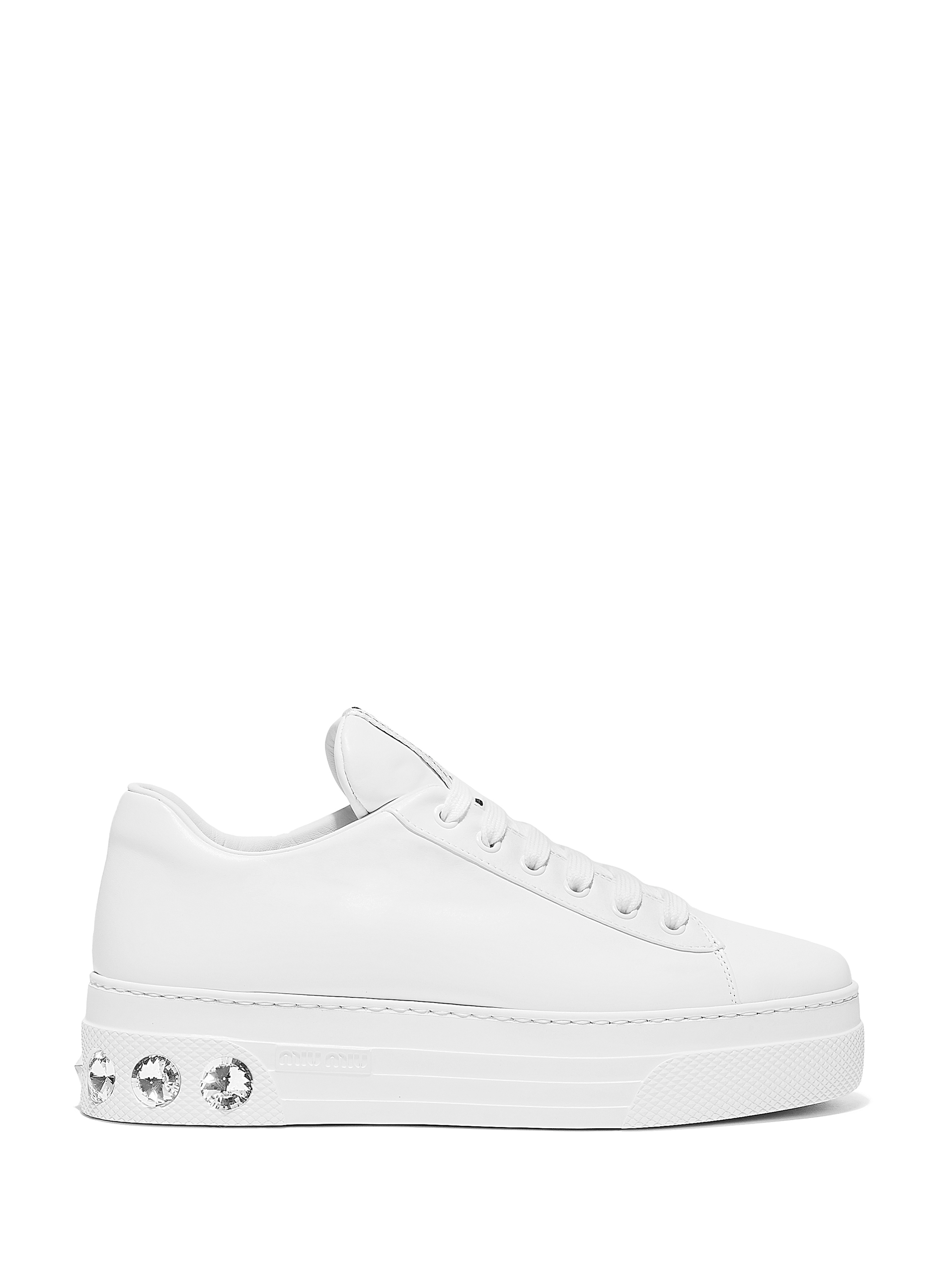 Baskets en cuir et cristaux