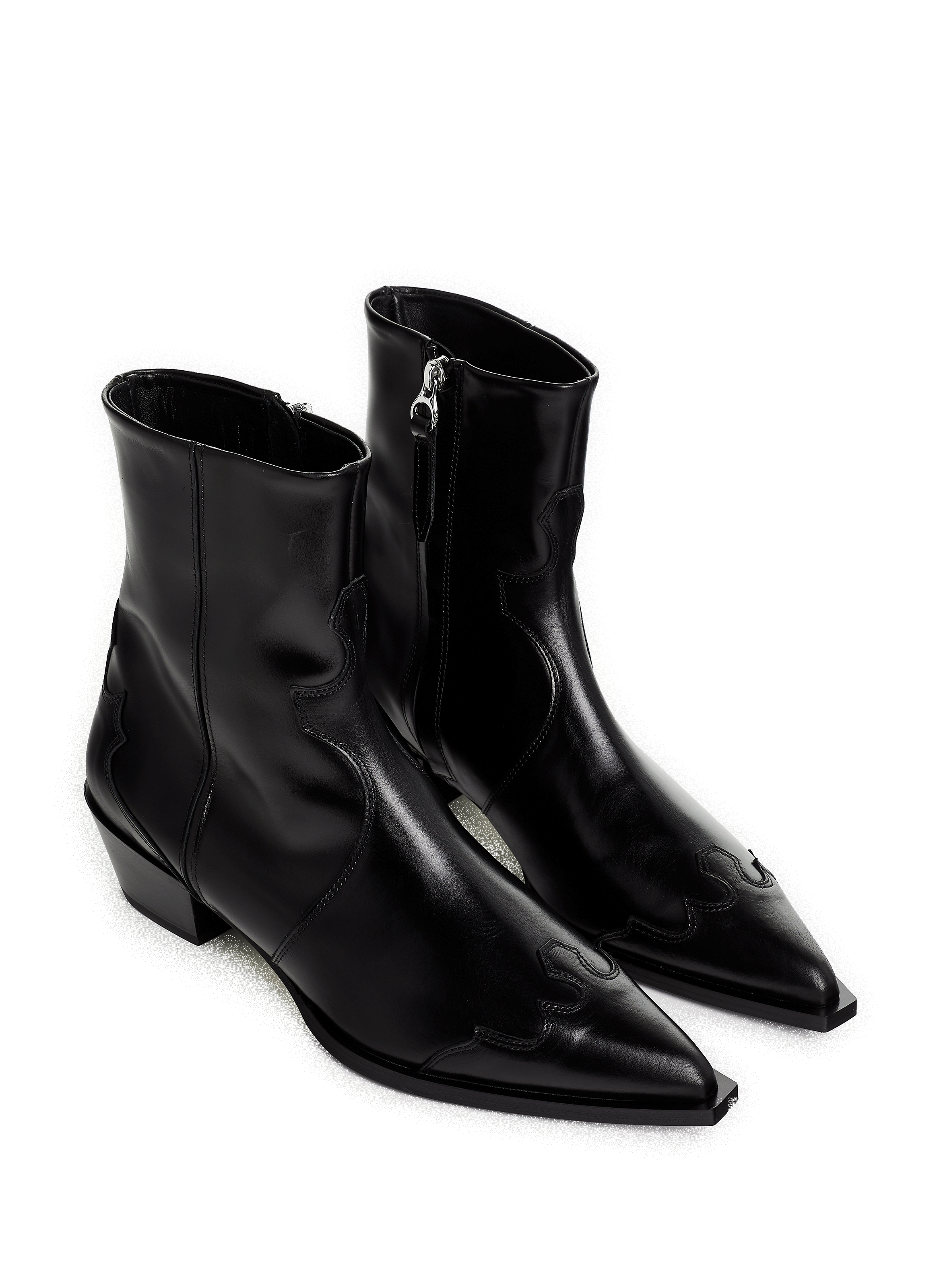 Cowboy leather ankle boots  AEYDE Black