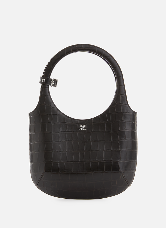 COURRÈGES embossed leather handbag