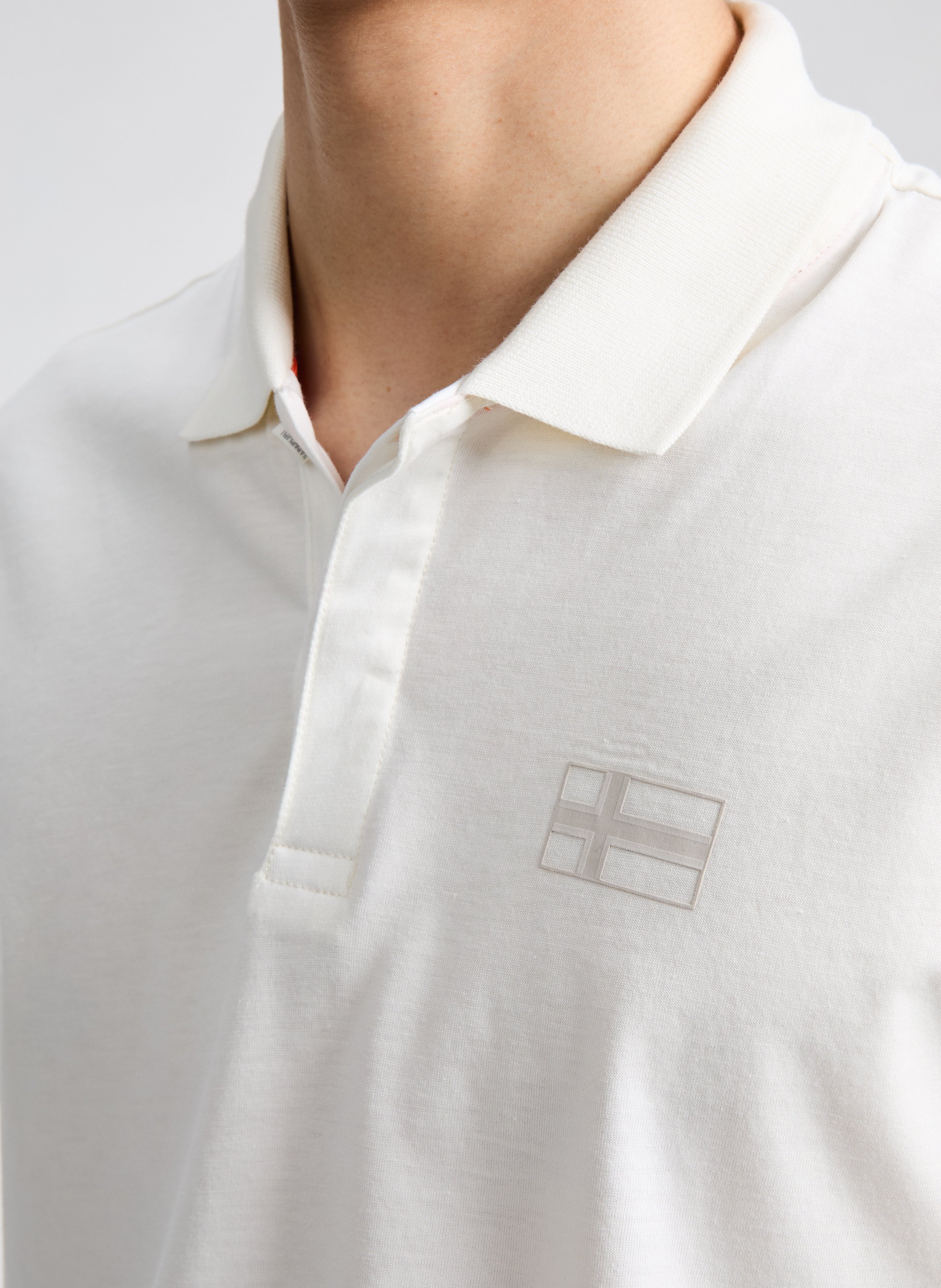  Cotton polo shirt  NAPAPIJRI White