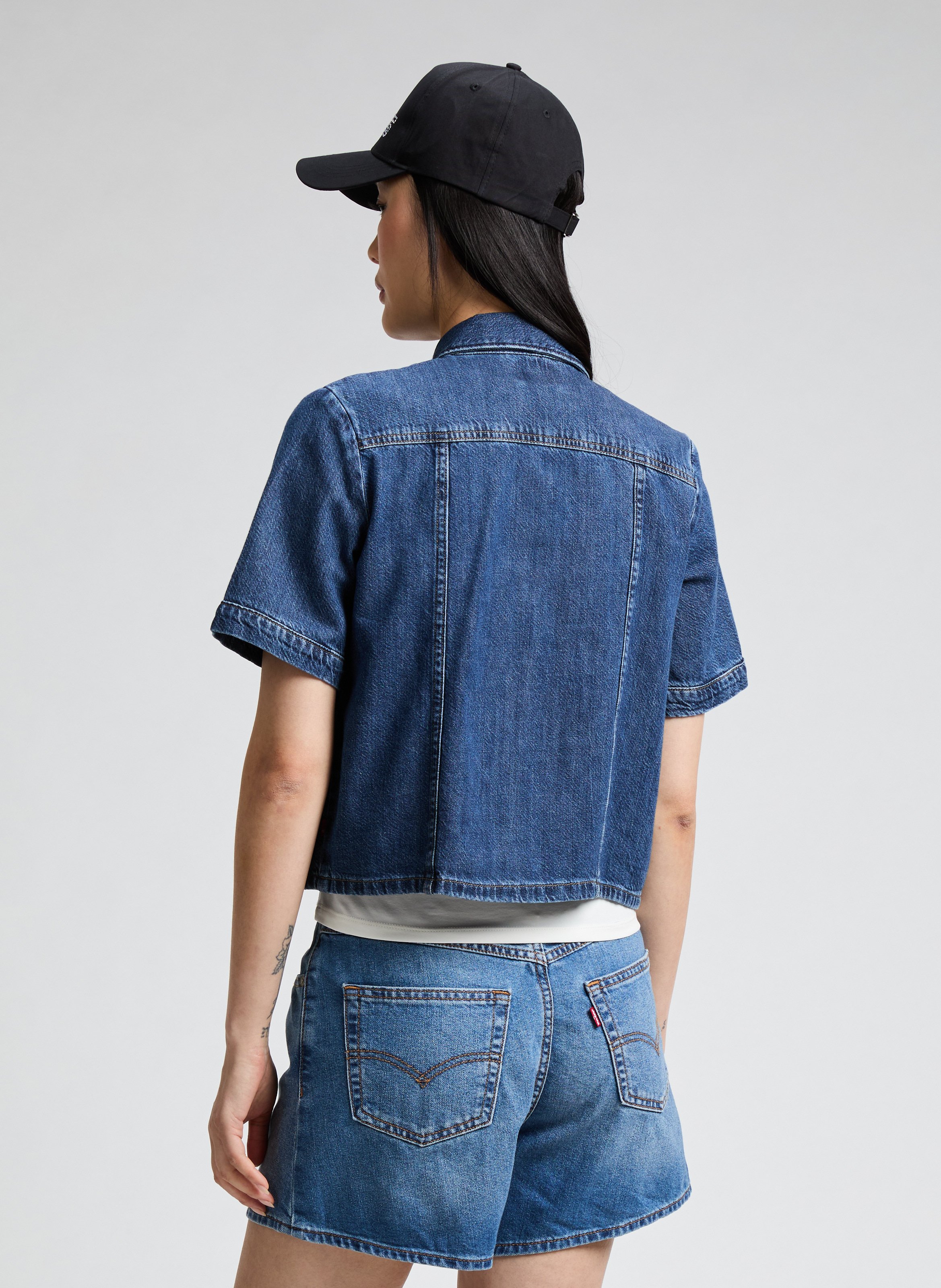 Chemise courte en jean LEVI'S Bleu