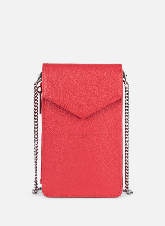 Pochette smartphone - foulonné pm Rouge by LANCASTER LANCASTER Pochette smartphone - foulonné pm Rouge