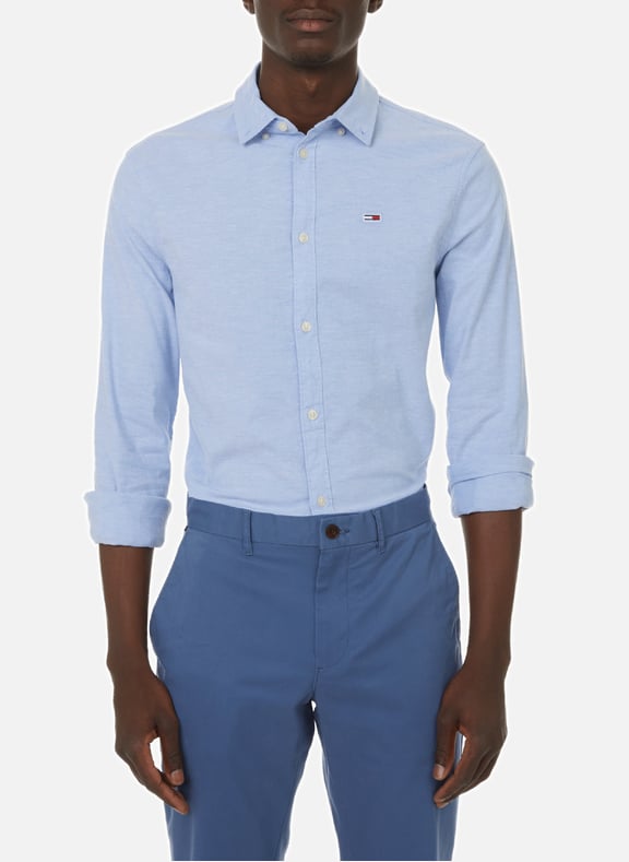 Organic cotton shirt Blue by TOMMY HILFIGER TOMMY HILFIGER Organic cotton shirt Blue