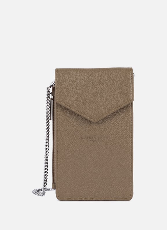 Pochette smartphone - foulonné pm Marron by LANCASTER LANCASTER Pochette smartphone - foulonné pm Marron
