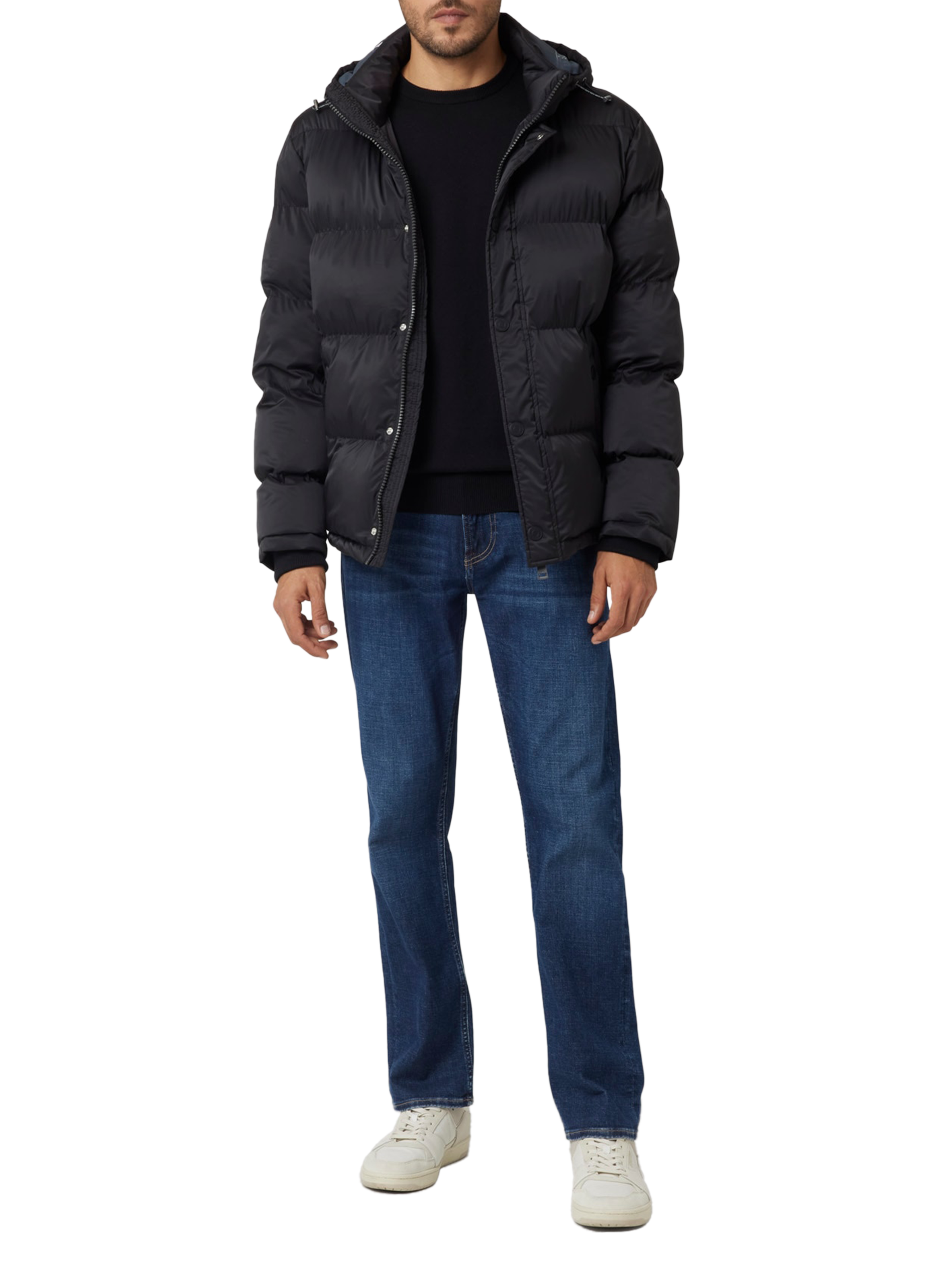 Hooded padded jacket GUESS Black