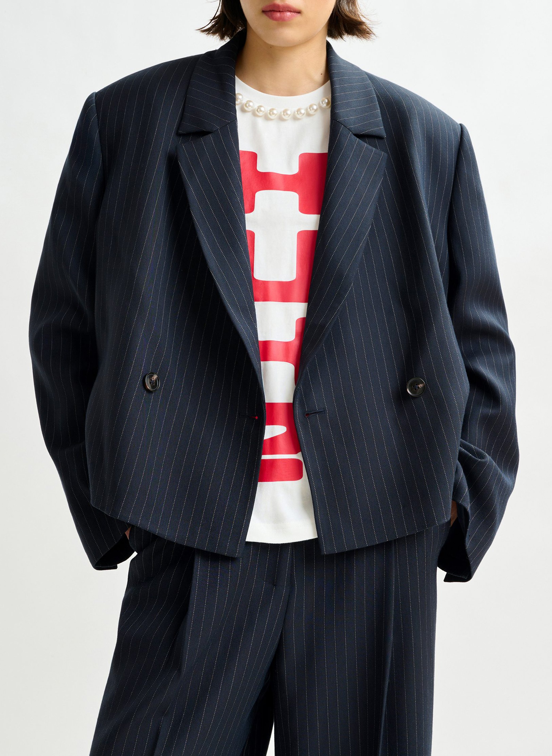 Tee-shirt col rond en coton isos ESSENTIEL ANTWERP Blanc