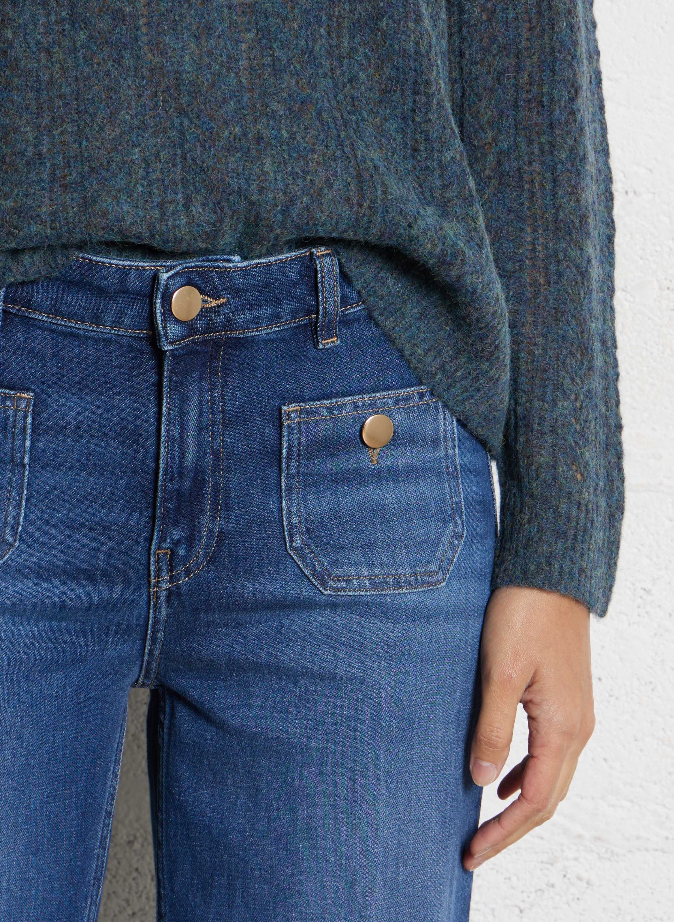 Jean large en coton mélangé anais MAISON 123 Bleu