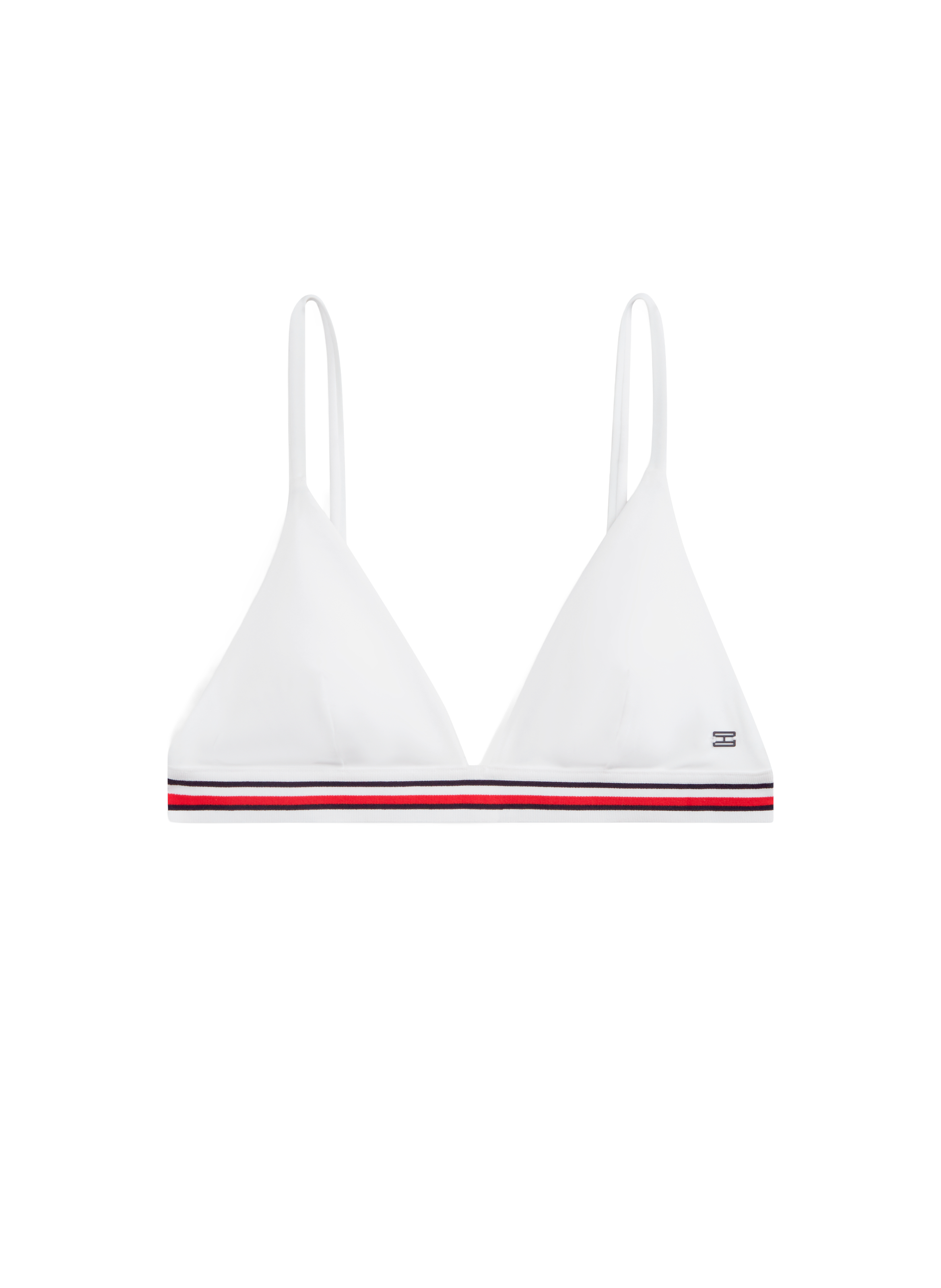 Striped bikini top  Classic white